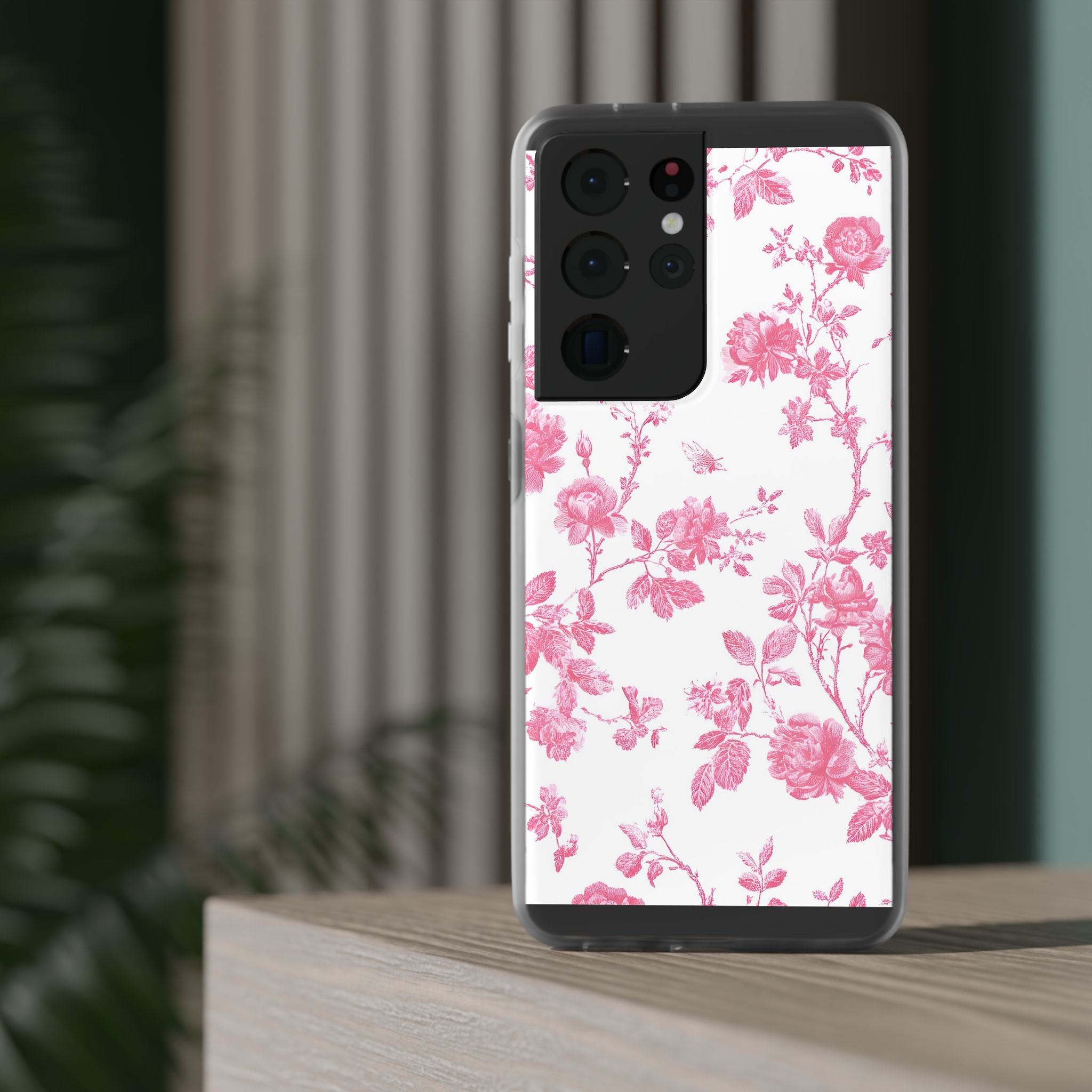 Pink and White Floral iPhone Case