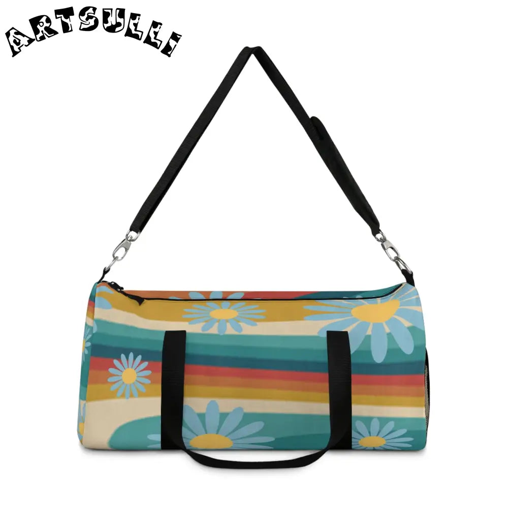 JAKKOUTTHEBXX Psychedelic Floral Hills Multi-Color Duffel Bag