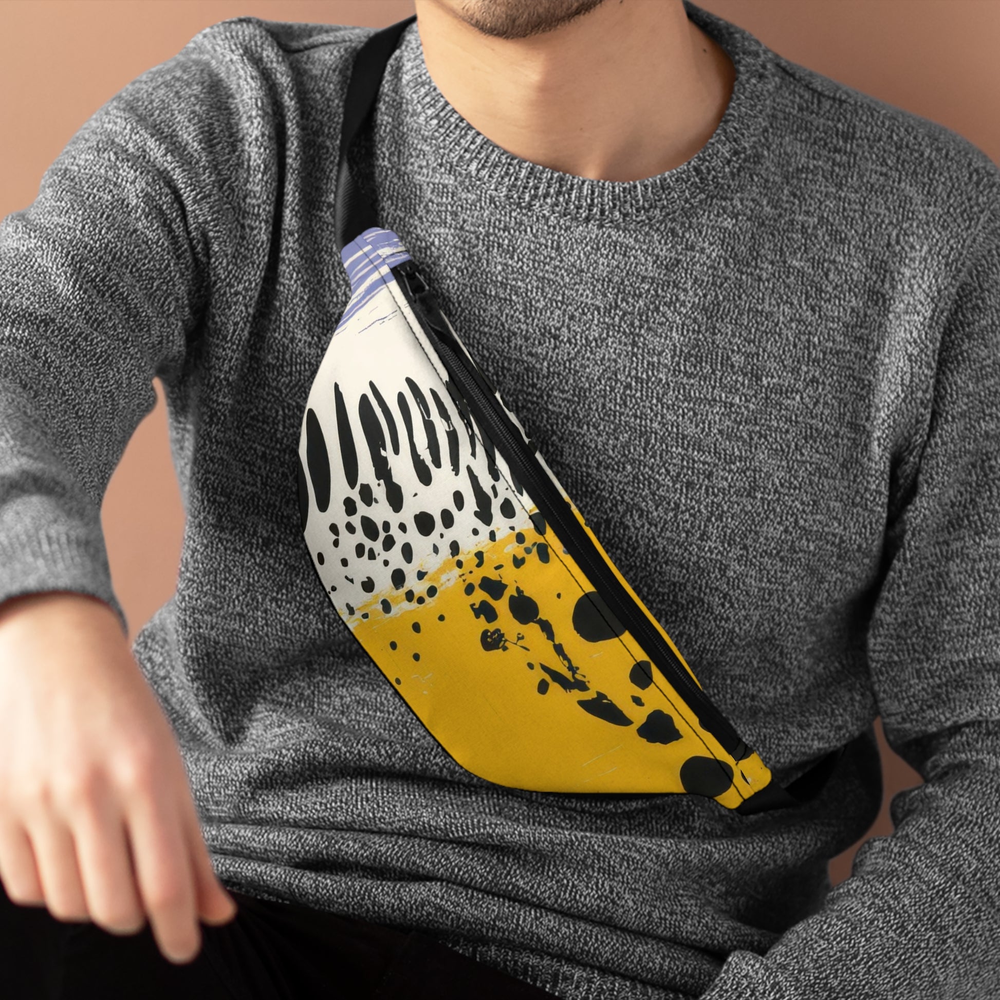 Rae Zebra Rhapsody Fanny Pack, Artsulli - Art is Long, Life is Short, Bags, , , , , , , 