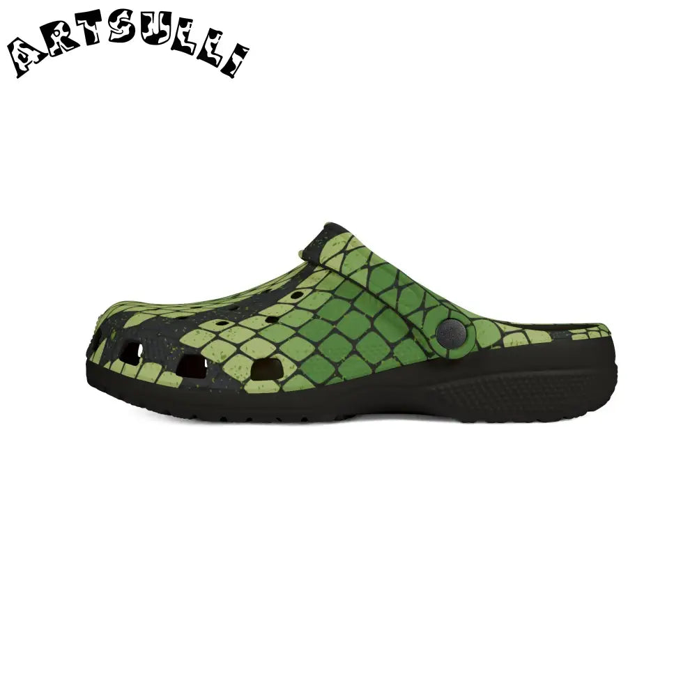 JAKKOUTTHEBXX Snake Skin EVA Foam Rubber Shoes (AOP) JAKKOUTTHEBXX