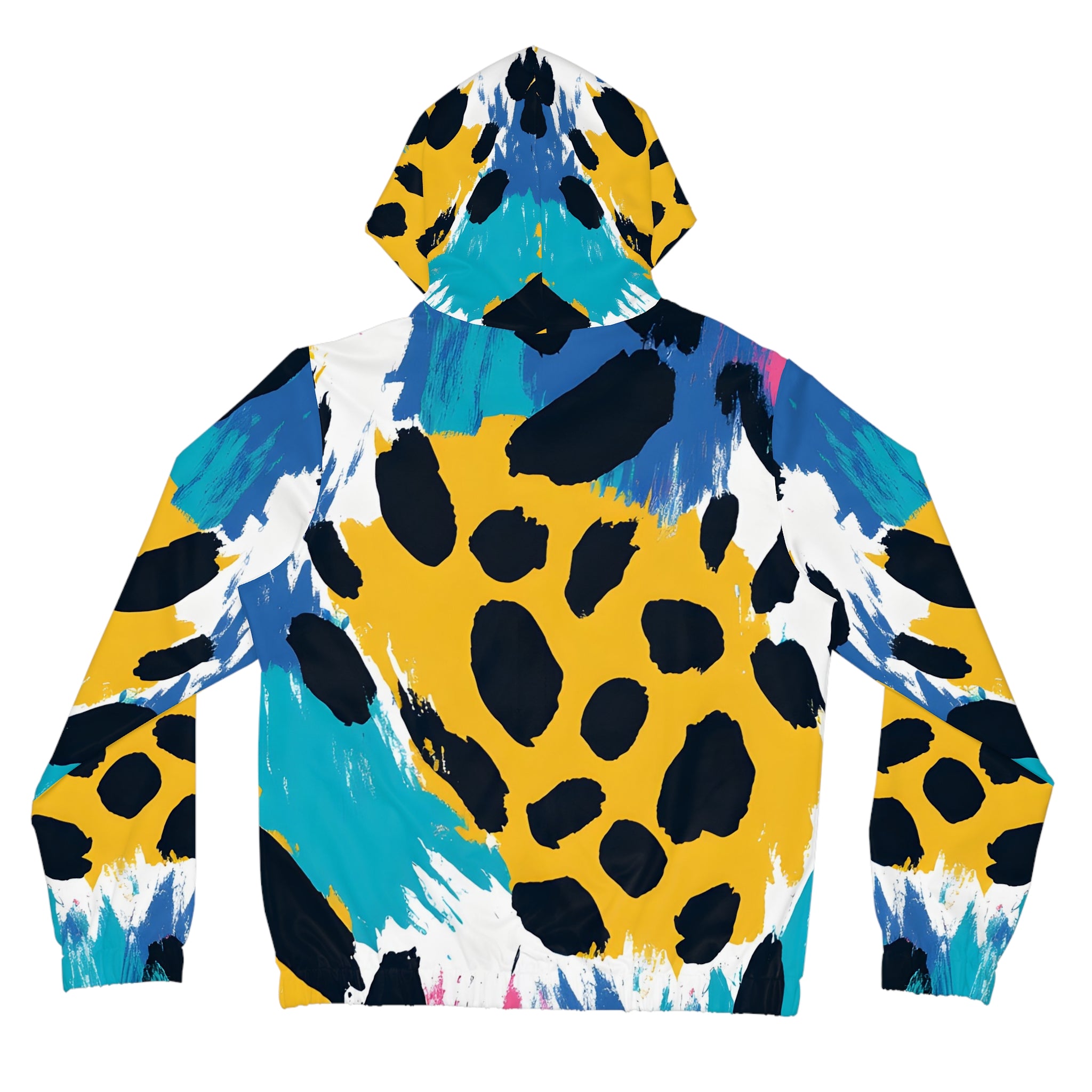 Leopard Print x Paint Brush Strokes Multi-Color Women’s Full-Zip Hoodie (AOP), Artsulli - Art is Long, Life is Short, All Over Prints, , , , , , , 