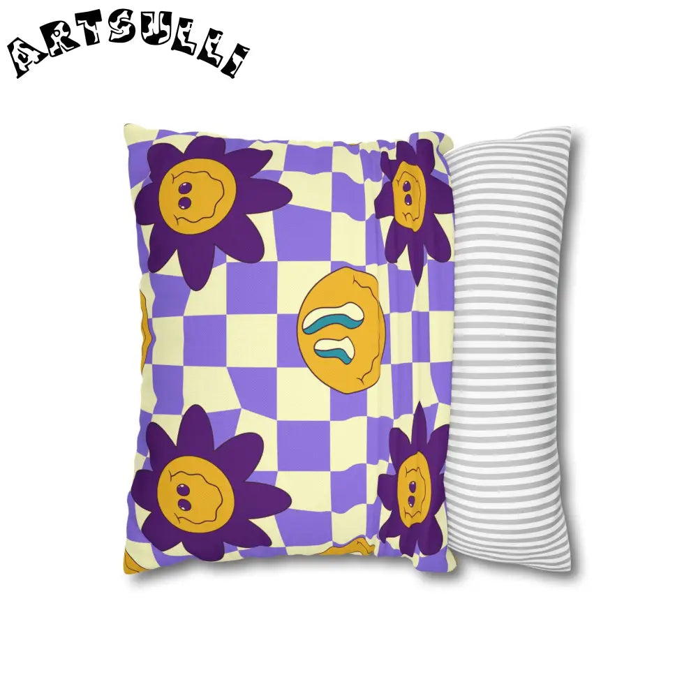 JAKKOUTTHEBXX Trippy Flower Power Motifs Spun Polyester Square
