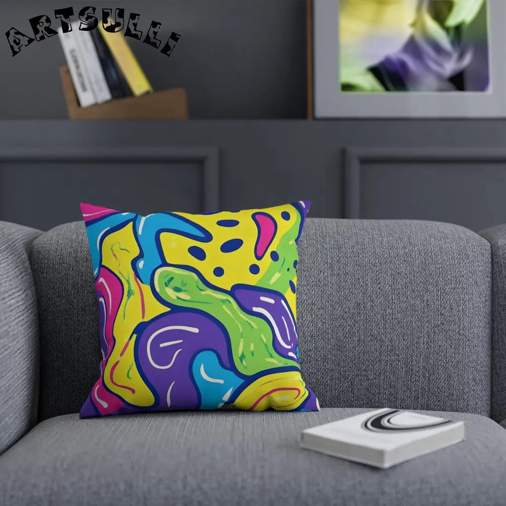 JAKKOUTTHEBXX Colorful Abstract Art Cotton Drill Pillow 2025