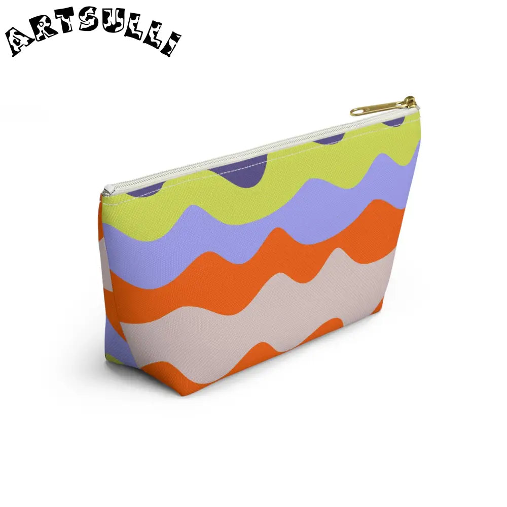 JAKKOUTTHEBXX Waves II Red and Blue Accessory Pouch w T-bottom