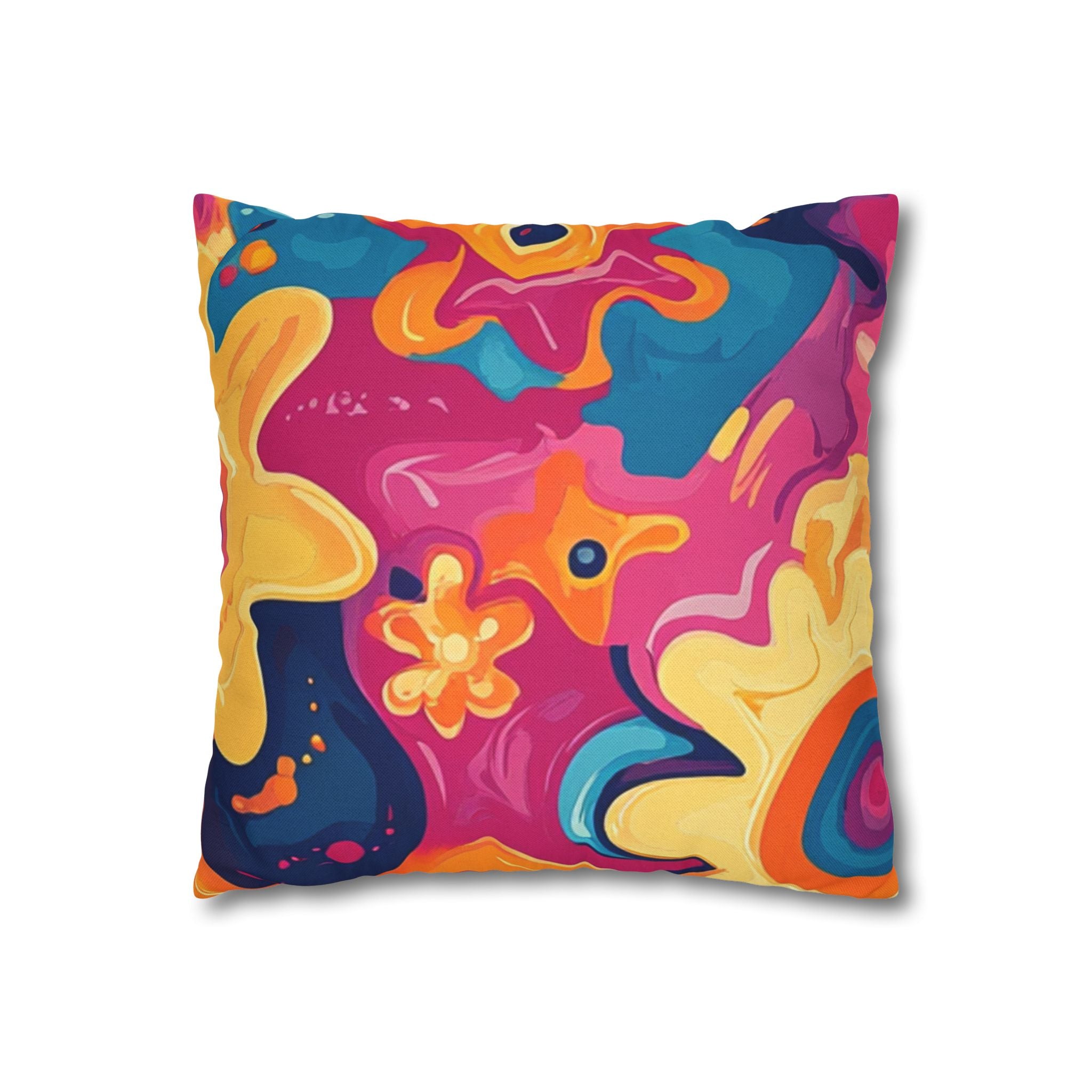 Spun Polyester Square Pillowcase