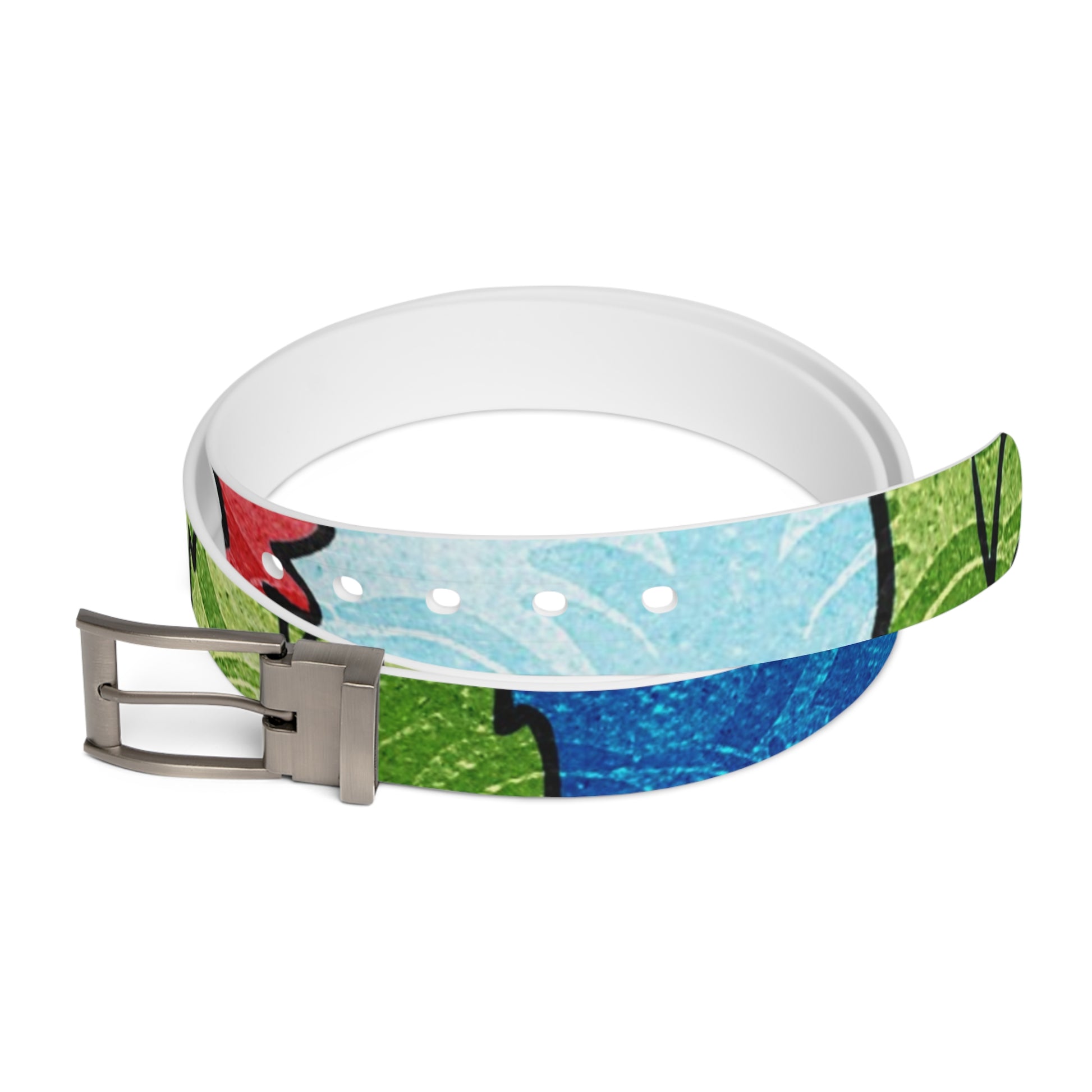 Blue Orange Groovy Belt, Artsulli - Art is Long, Life is Short, Accessories, Material, Gun Metal, Size, 50'', , , 33331620539244239397