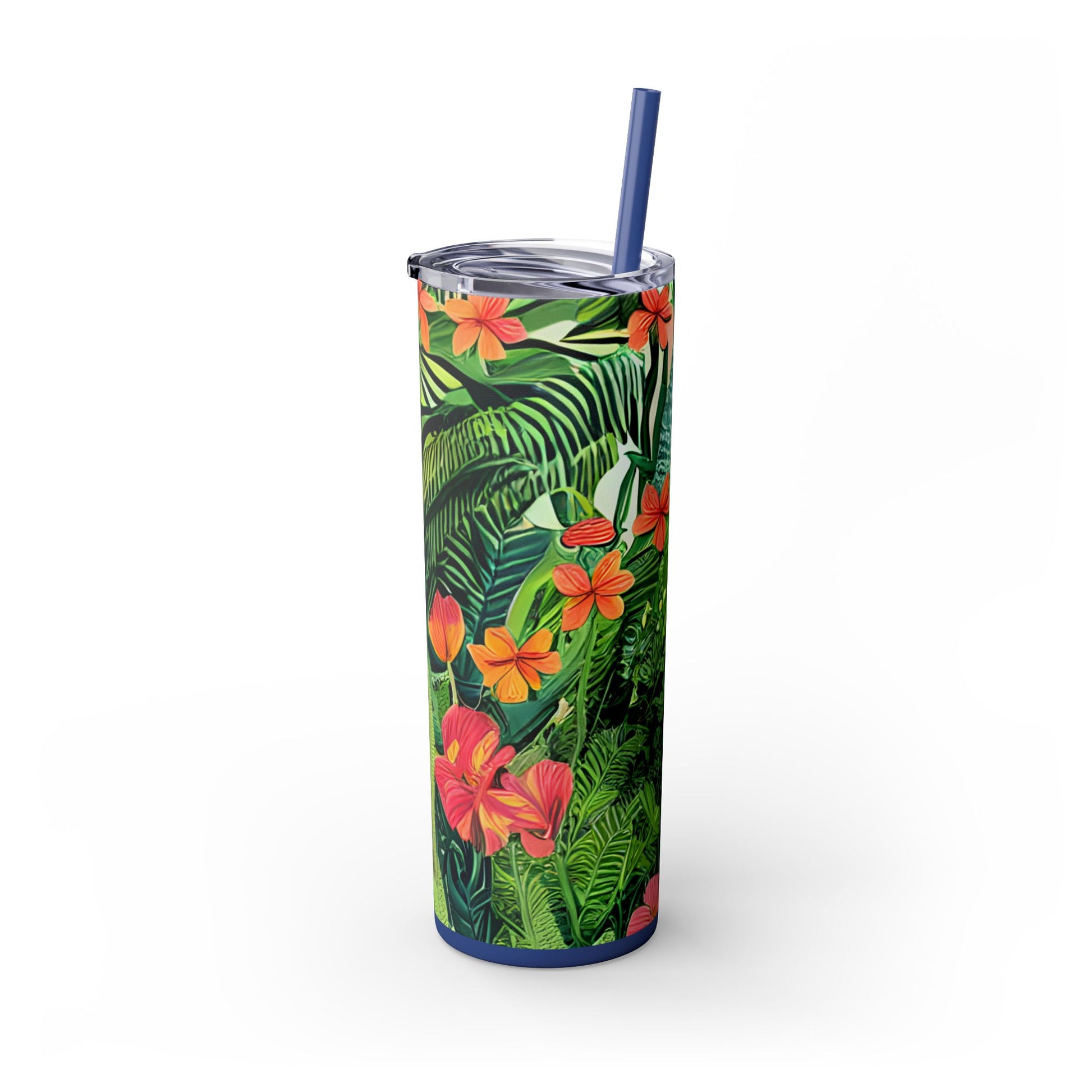 Jungle Zebra Art Skinny Tumbler with Straw, 20oz, Artsulli - Art is Long, Life is Short, Mug, , , , , , , 