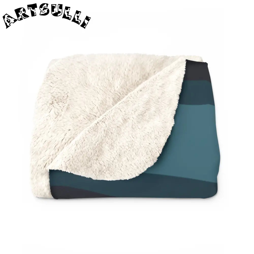 JAKKOUTTHEBXX Blue Camouflage Sherpa Fleece Blanket JAKKOUTTHEBXX