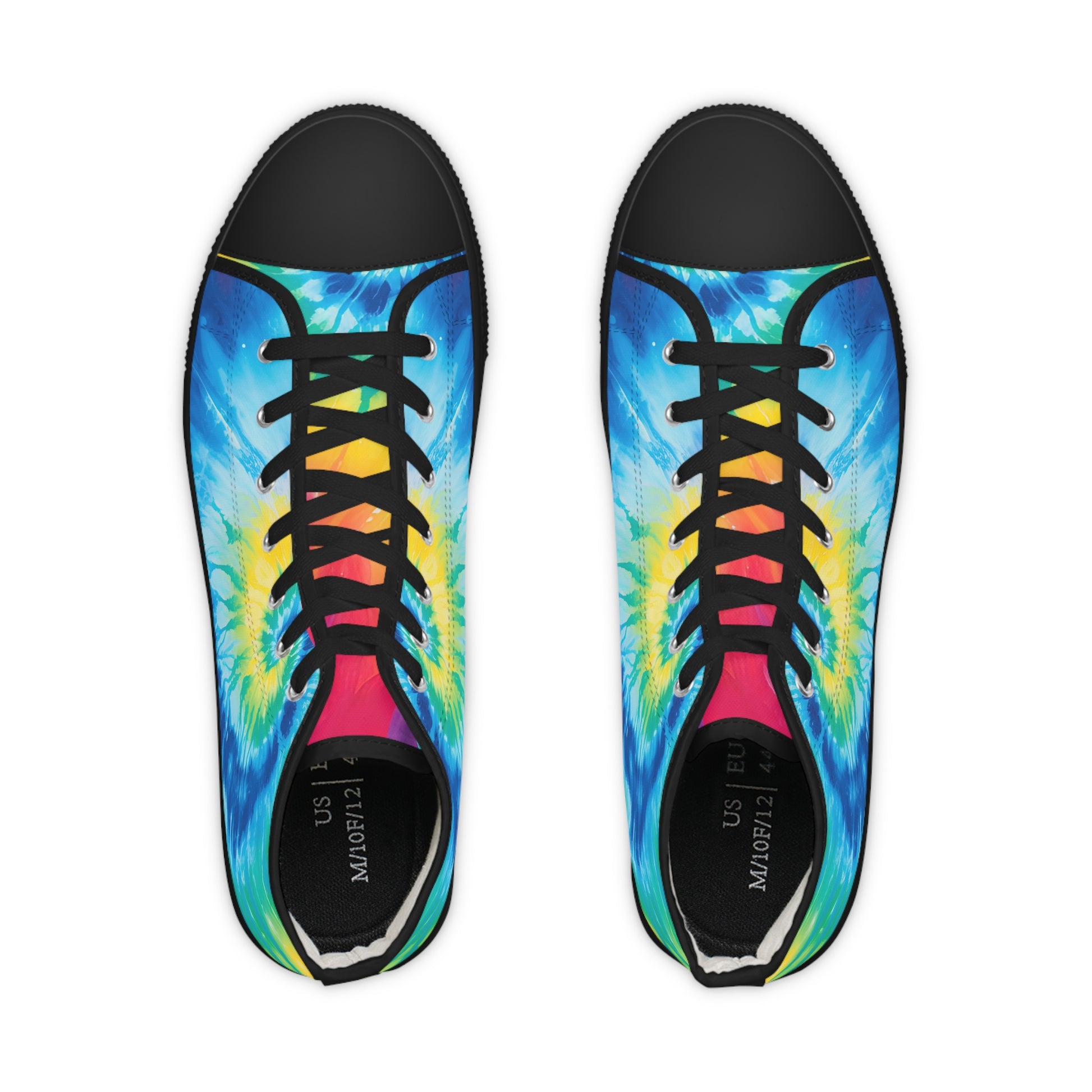 Tie Dye II Men's High Top Sneakers, Artsulli - Art is Long, Life is Short, Shoes, , , , , , , 