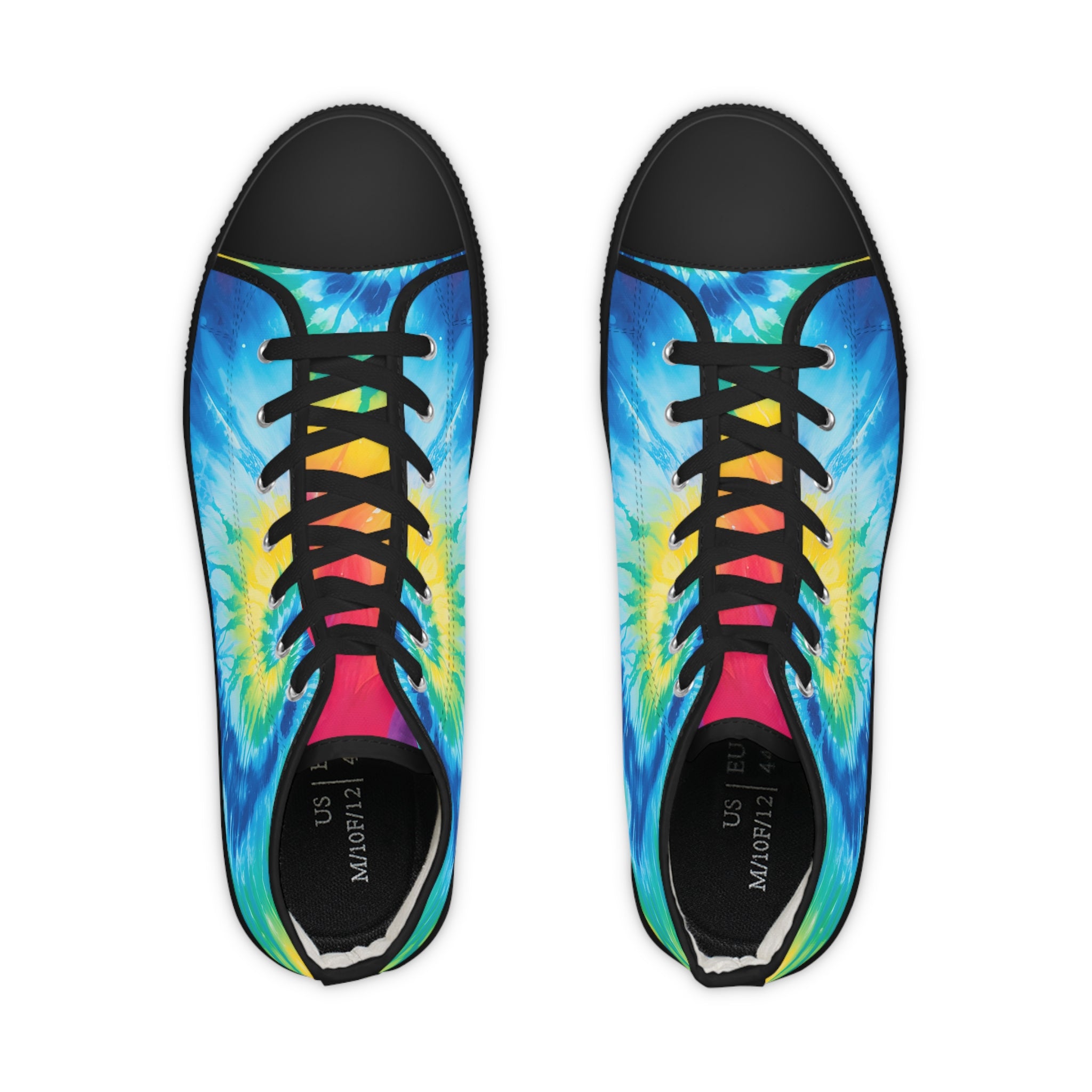Tie Dye II Men's High Top Sneakers, Artsulli - Art is Long, Life is Short, Shoes, , , , , , , 
