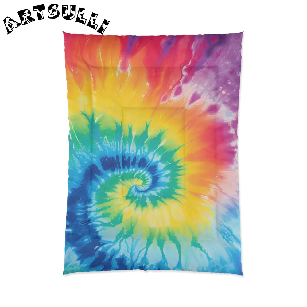 JAKKOUTTHEBXX Rainbow Tie Dye Art Blanket 2025