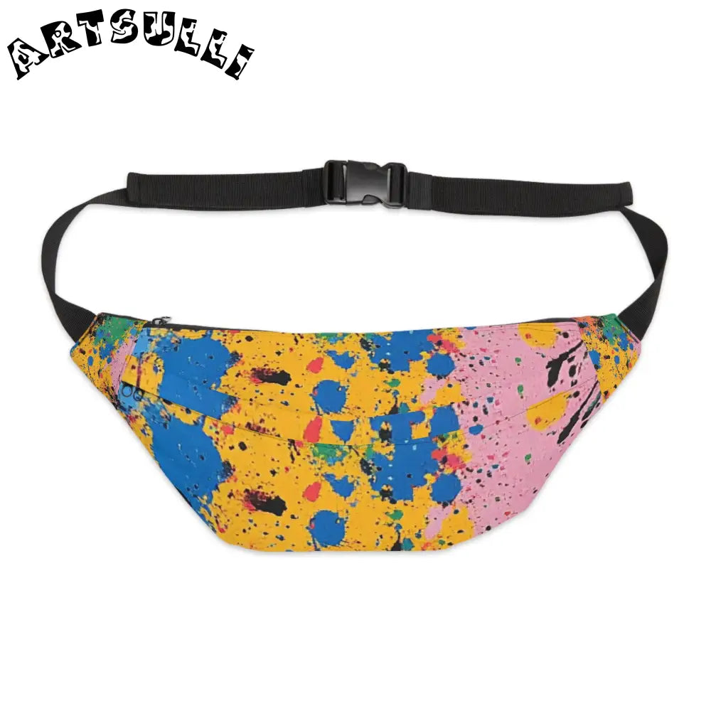 JAKKOUTTHEBXX The Colors Of Paint Splatter Large Fanny Pack