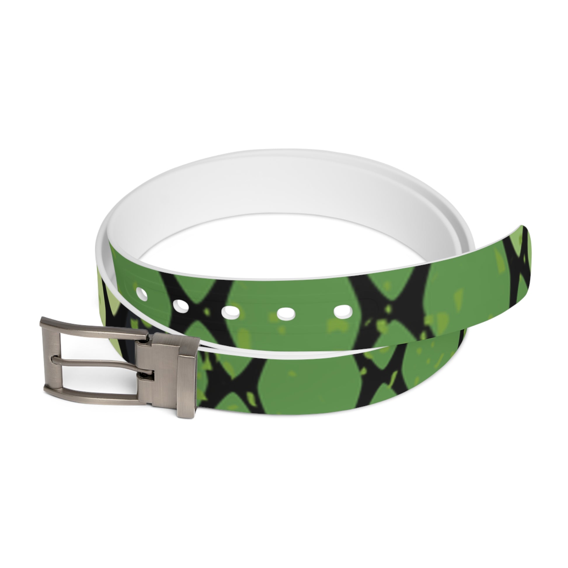 Snake Skin Green and Black Belt, Artsulli - Art is Long, Life is Short, Accessories, Material, Gun Metal, Size, 50'', , , 11151478858679