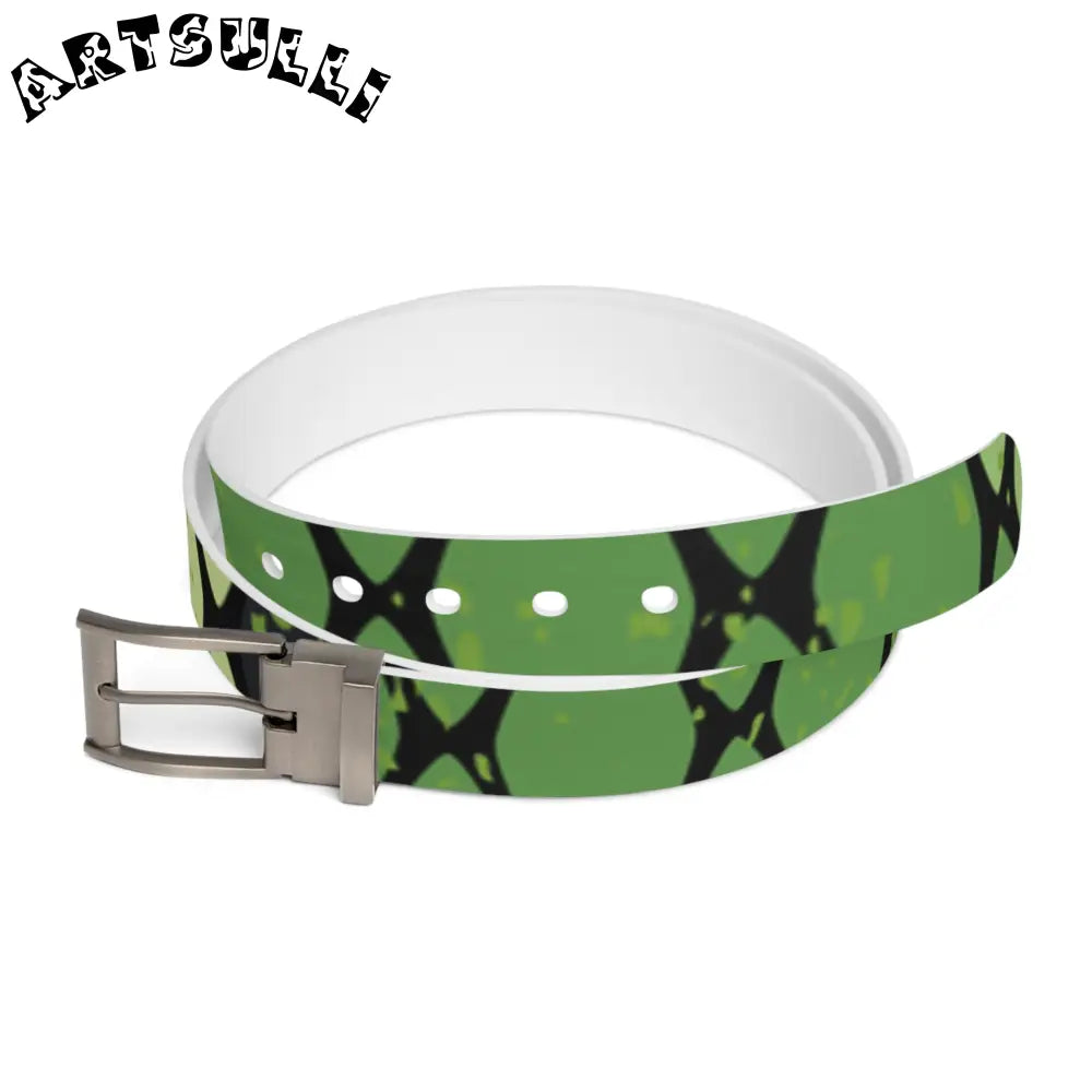 JAKKOUTTHEBXX Snake Skin Green and Black Belt JAKKOUTTHEBXX Artsulli