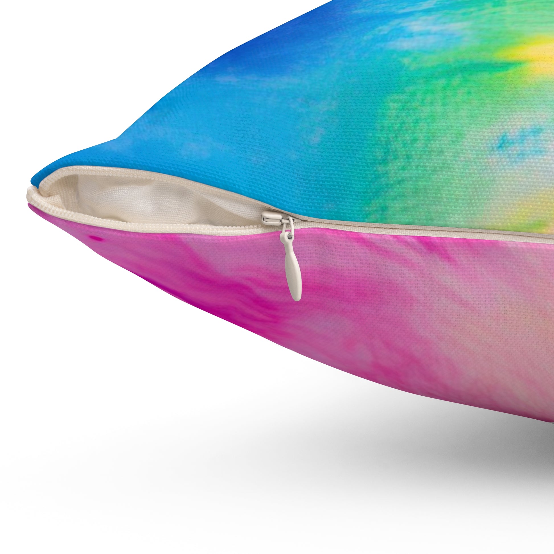 Psychedelic Tie Dye Spun Polyester Square Pillow, Artsulli - Art is Long, Life is Short, Home Decor, , , , , , , 