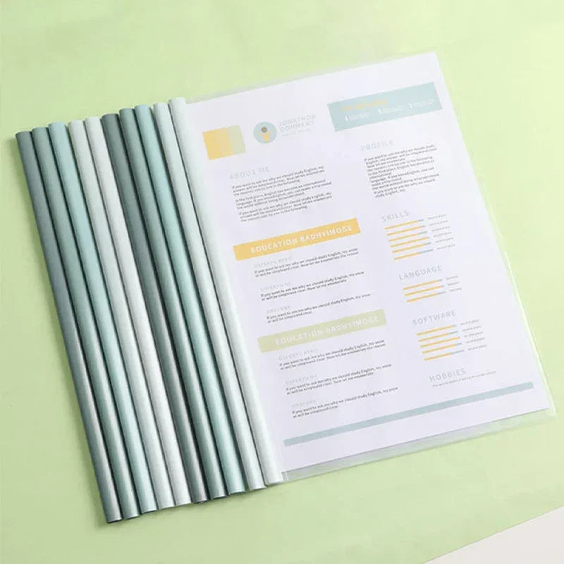 Buy The Best By Artsulli - Art is Long Life Short - 10pcs Transparent File Document Thicken Draw Rod A4 Folder Test Paper Storage Bag Clip