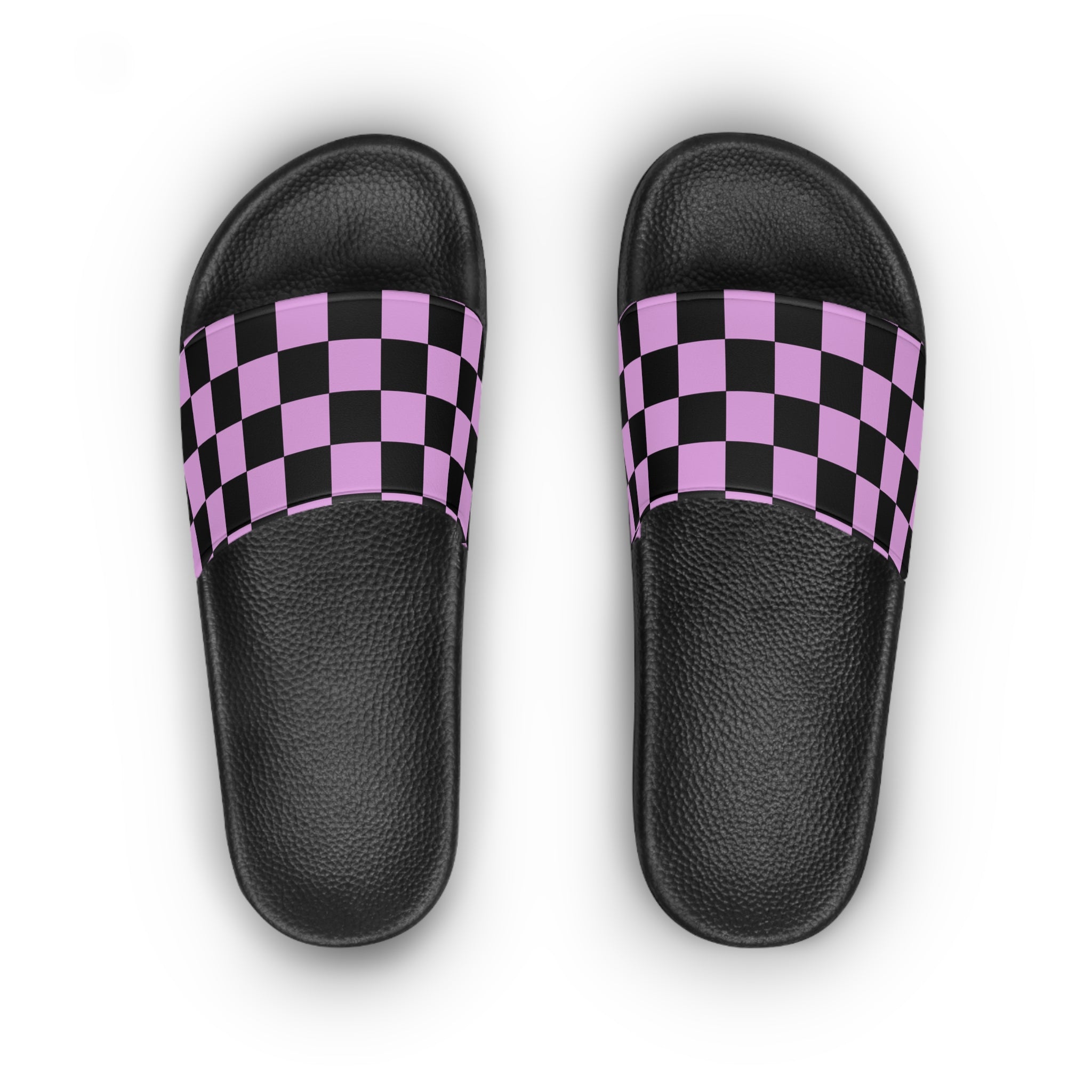 Pixel Punk Vision Women's Slide Sandals, Artsulli - Art is Long, Life is Short, Shoes, , , , , , , 