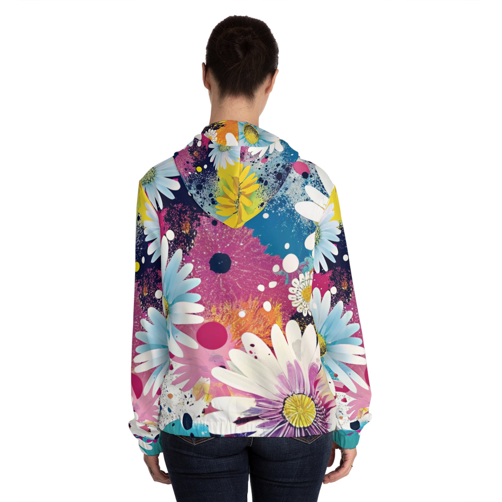 Magical Flower Explosion Multi-Color Women’s Full-Zip Hoodie (AOP), Artsulli - Art is Long, Life is Short, All Over Prints, , , , , , , 