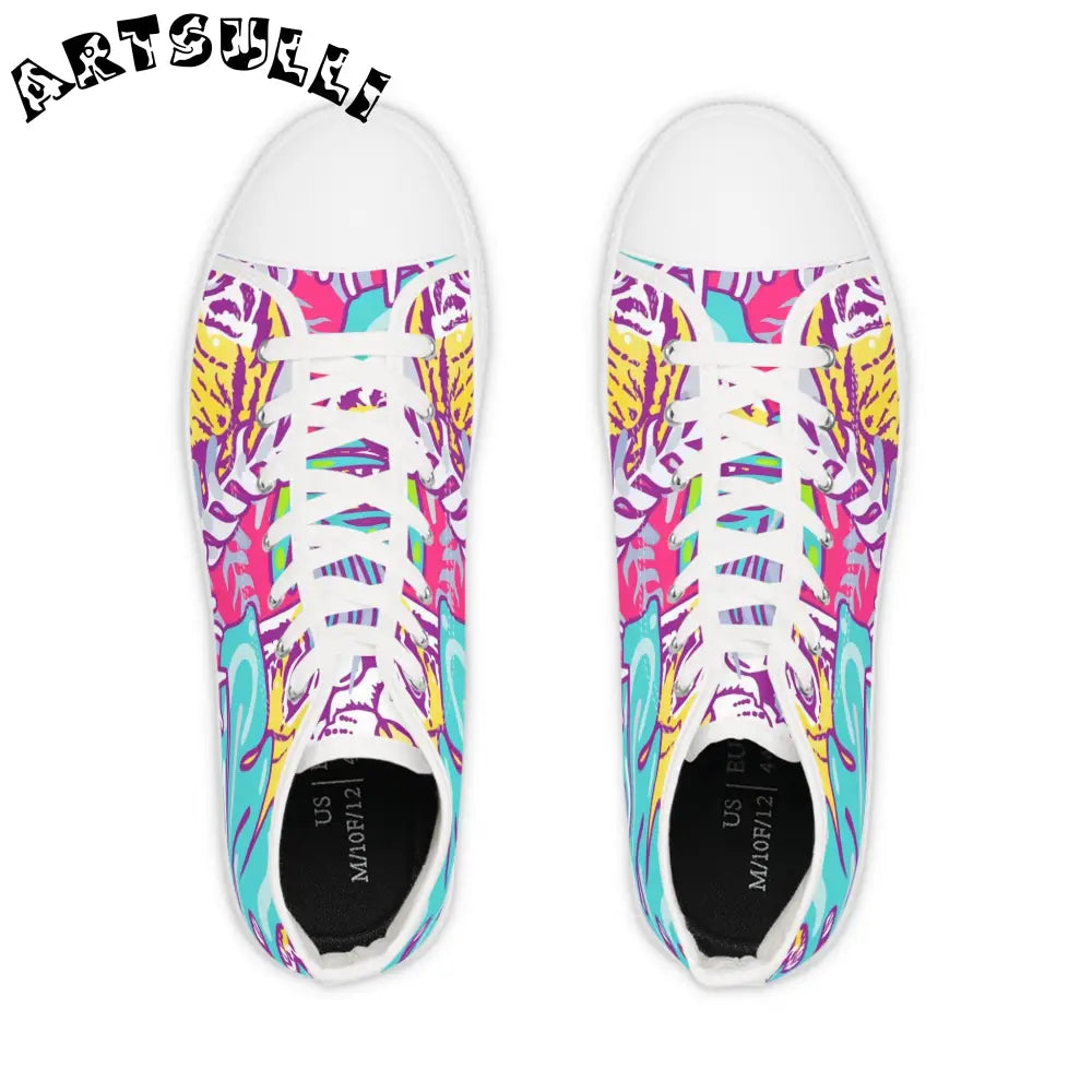 JAKKOUTTHEBXX Tropical Jungle Tigers Torquise and Purple Men’s High