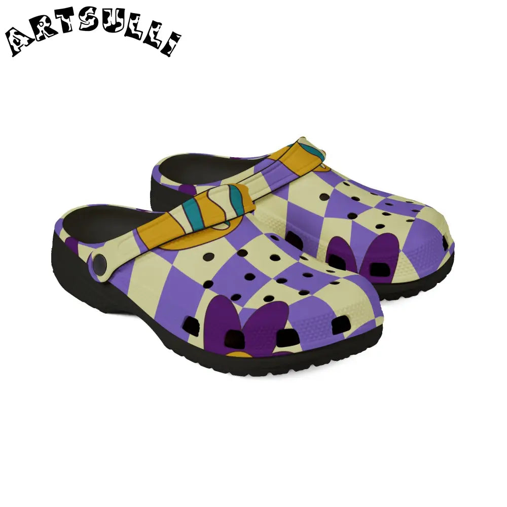 JAKKOUTTHEBXX Trippy Flower Power Motifs EVA Foam Rubber Shoes (AOP)