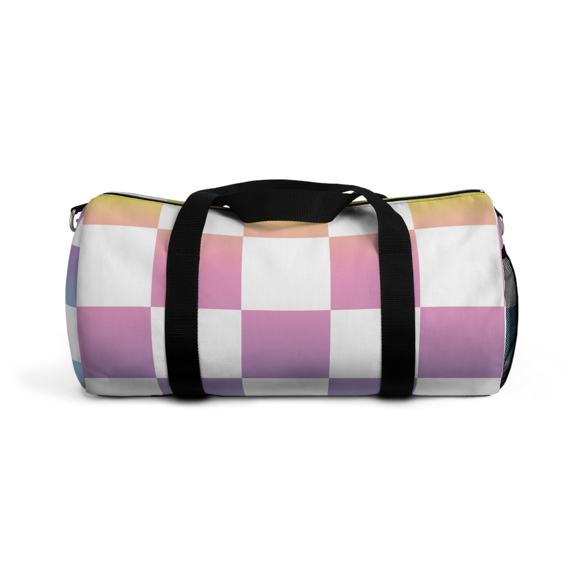 Vaporwave Check II Duffel Bag, Artsulli - Art is Long, Life is Short, Bags, Size, Small, , , , , 17317478140254066279