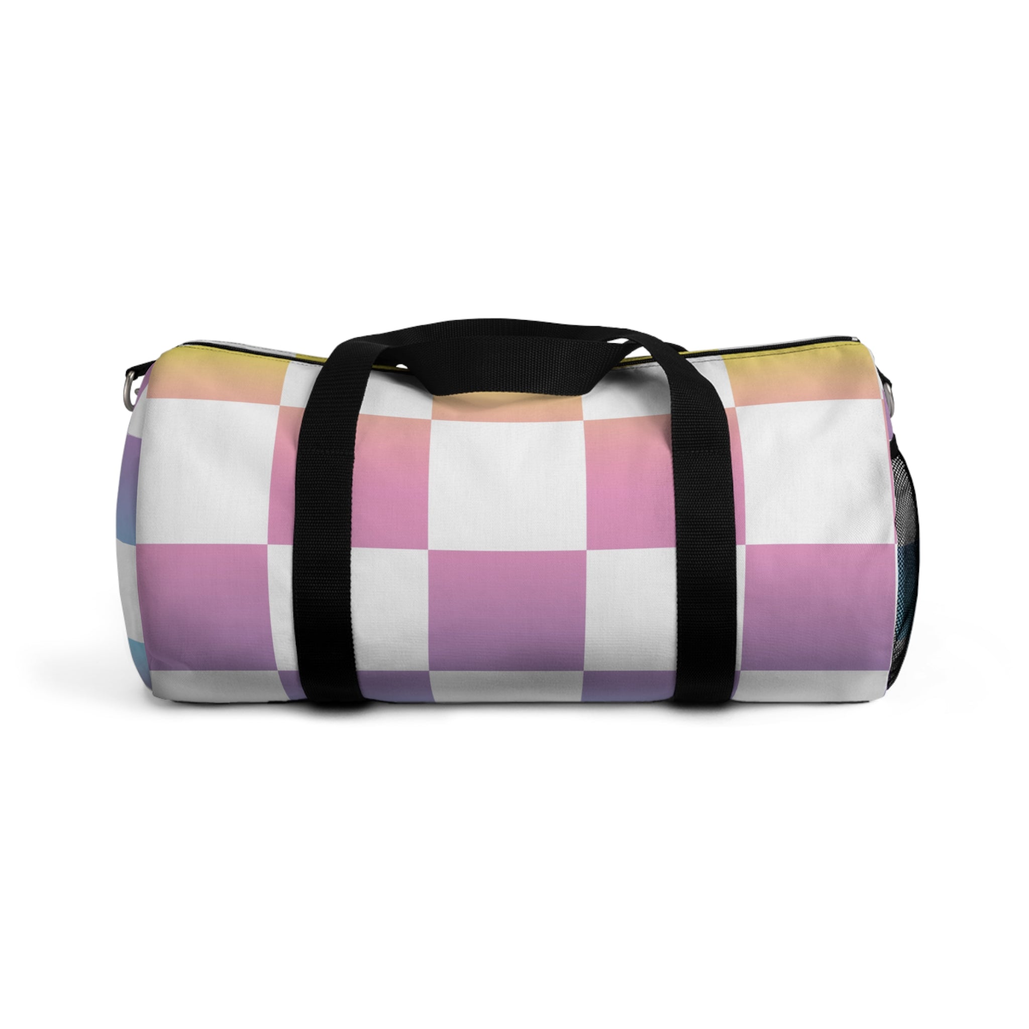 Vaporwave Check II Duffel Bag, Artsulli - Art is Long, Life is Short, Bags, Size, Small, , , , , 17317478140254066279