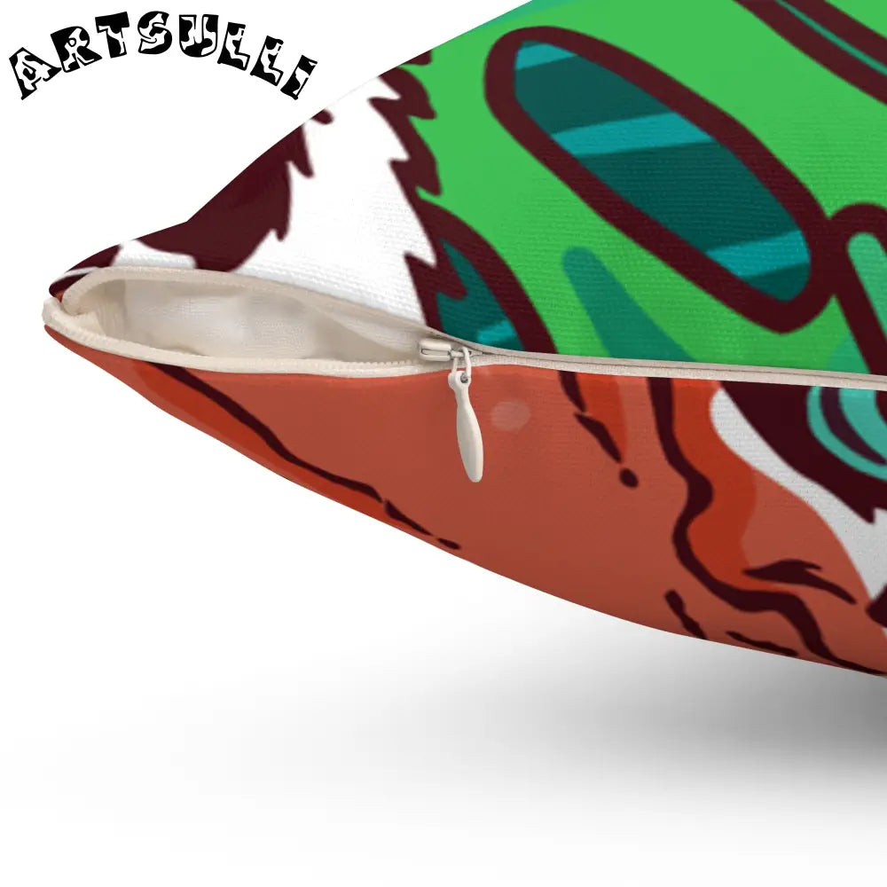 JAKKOUTTHEBXX Tropical Jungle Tigers Blue and Green Spun Polyester