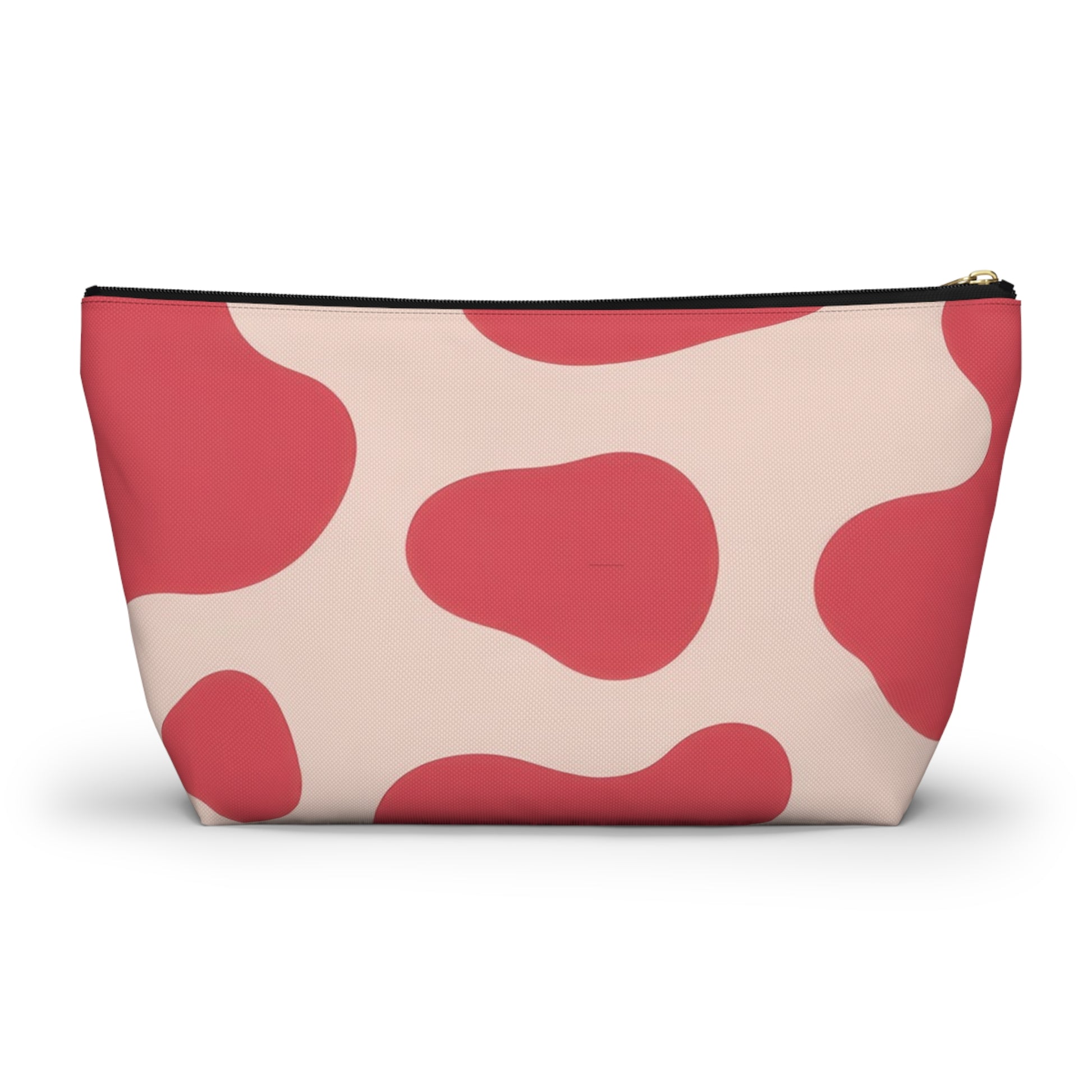Red Jungle Cow Accessory Pouch w T-bottom, Artsulli - Art is Long, Life is Short, Bags, , , , , , , 