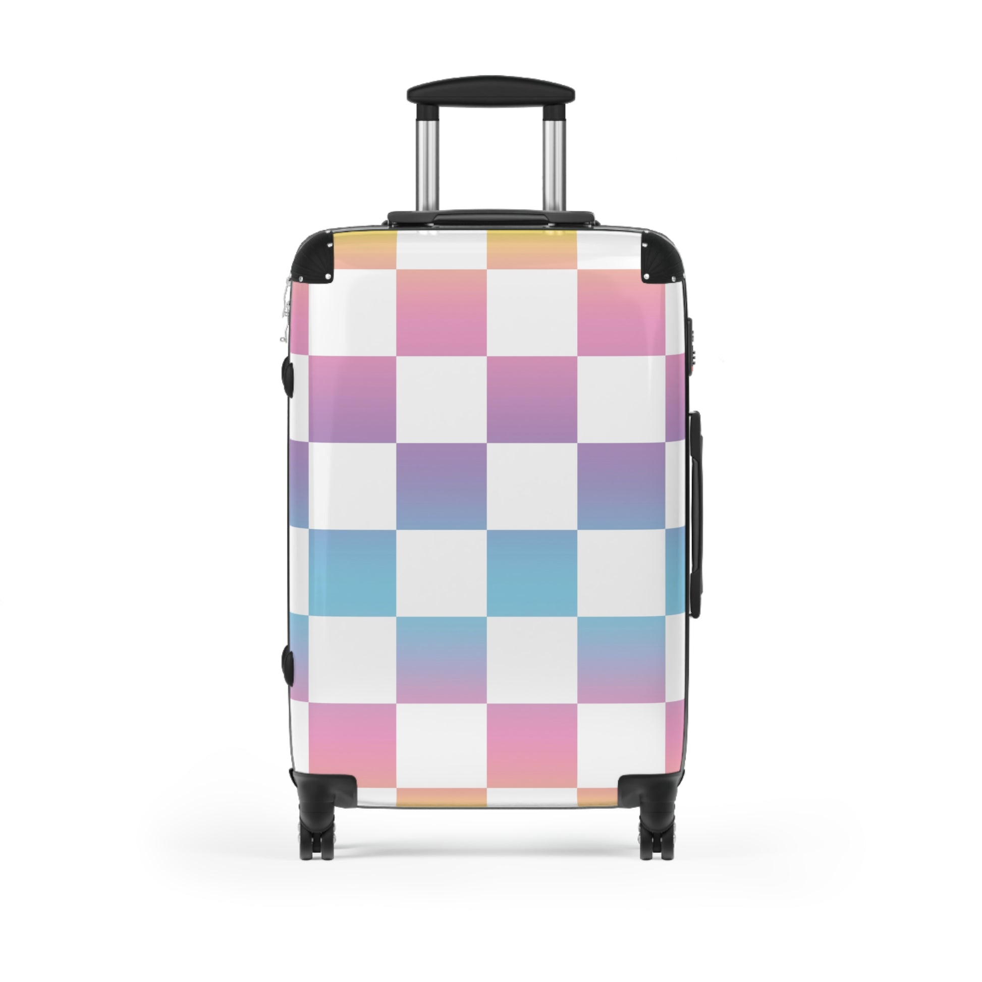 Vaporwave Check Suitcase, Artsulli - Art is Long, Life is Short, Bags, Size, Medium, Color, Black, , , 62575069450198297071