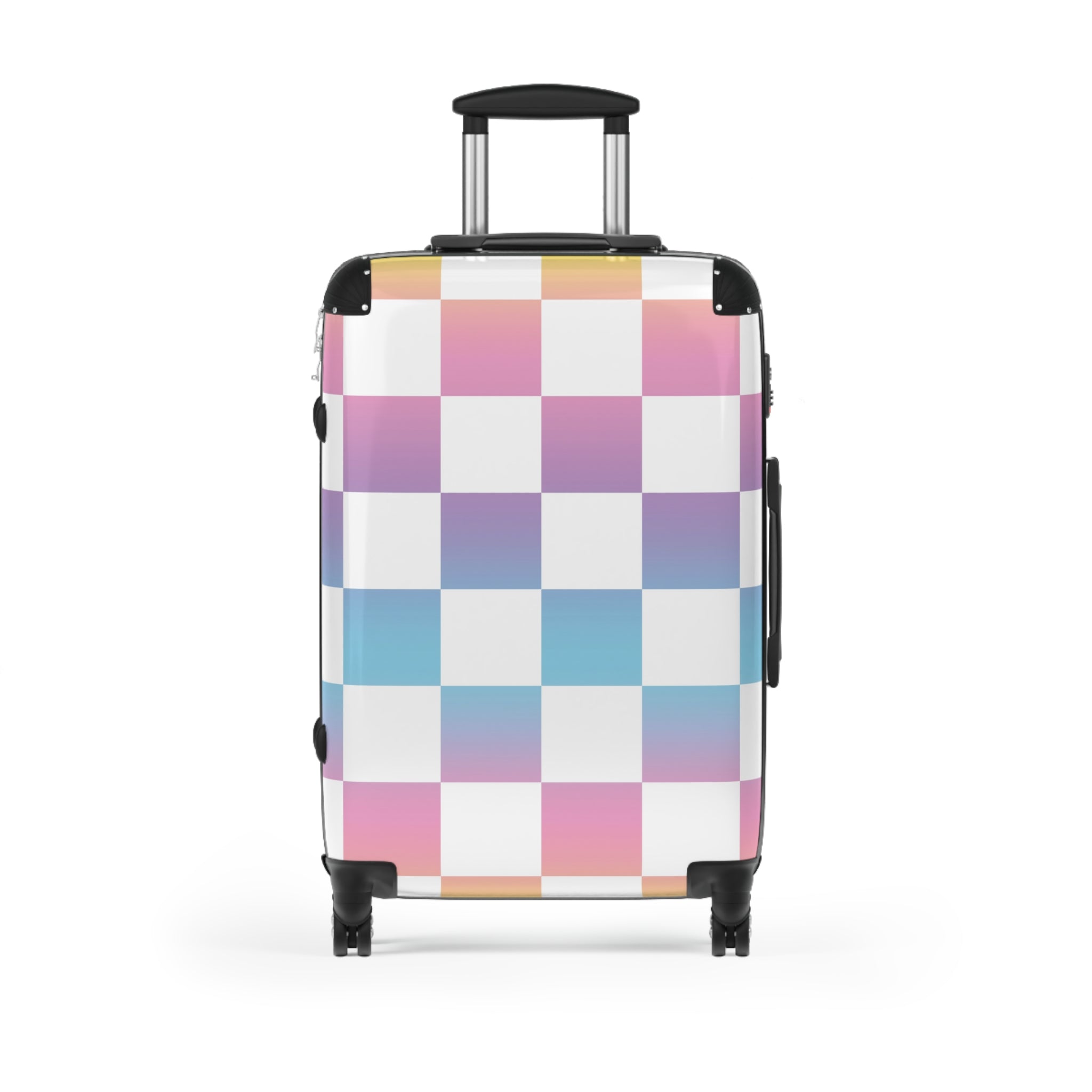 Vaporwave Check Suitcase, Artsulli - Art is Long, Life is Short, Bags, Size, Medium, Color, Black, , , 62575069450198297071