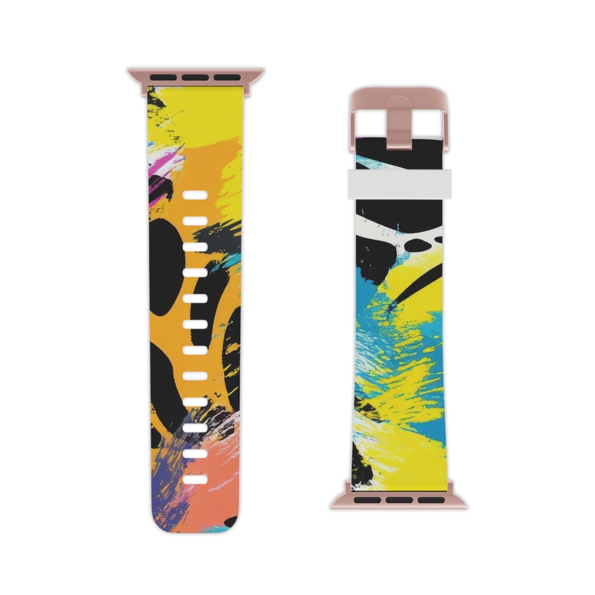 Zebra Stripes x Leopard Print x Paint Splatter Multi-Color Watch Band for Apple Watch, Artsulli - Art is Long, Life is Short, Accessories, , , , , , , 