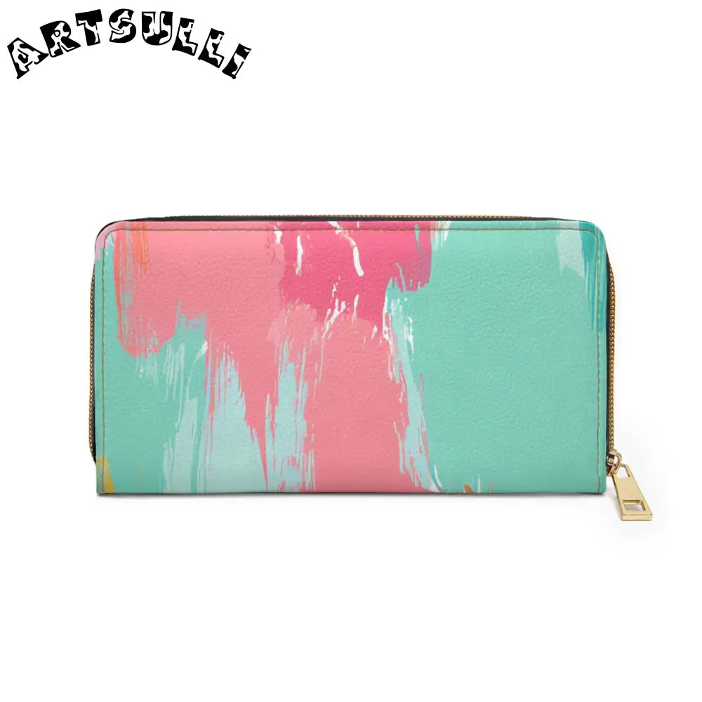 JAKKOUTTHEBXX Preppy Pixel Bloom Zipper Wallet JAKKOUTTHEBXX