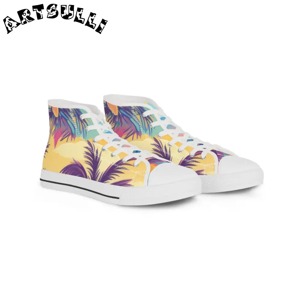 JAKKOUTTHEBXX Sunset Paradise Men’s High Top Sneakers JAKKOUTTHEBXX