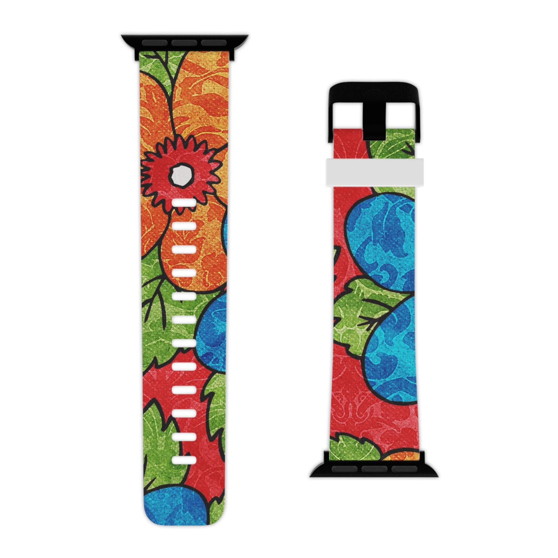 Groovy Red Floral Kl III Watch Band for Apple Watch, Artsulli - Art is Long, Life is Short, Accessories, , , , , , , 