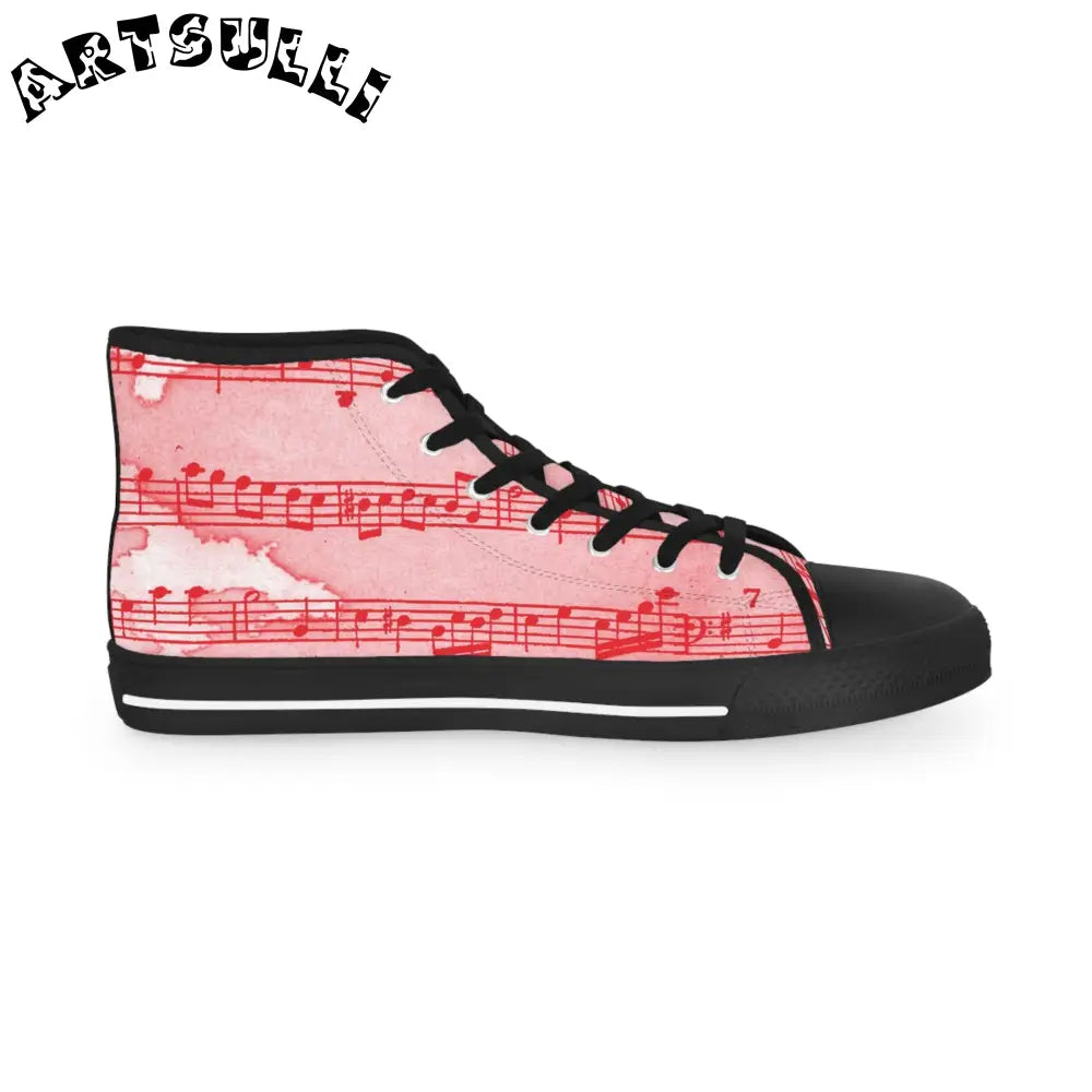 JAKKOUTTHEBXX Pink Music Notes High-Top Sneakers 2025