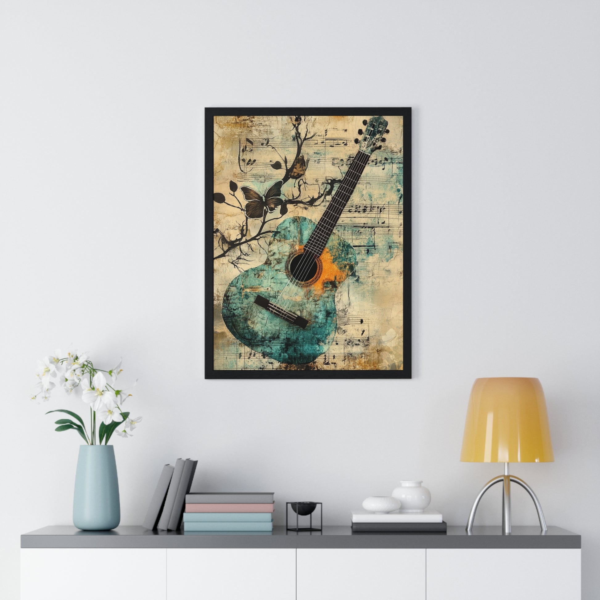 Guitar Type Beat Art Vertical Framed Poster, Artsulli - Art is Long, Life is Short, Poster, , , , , , , 