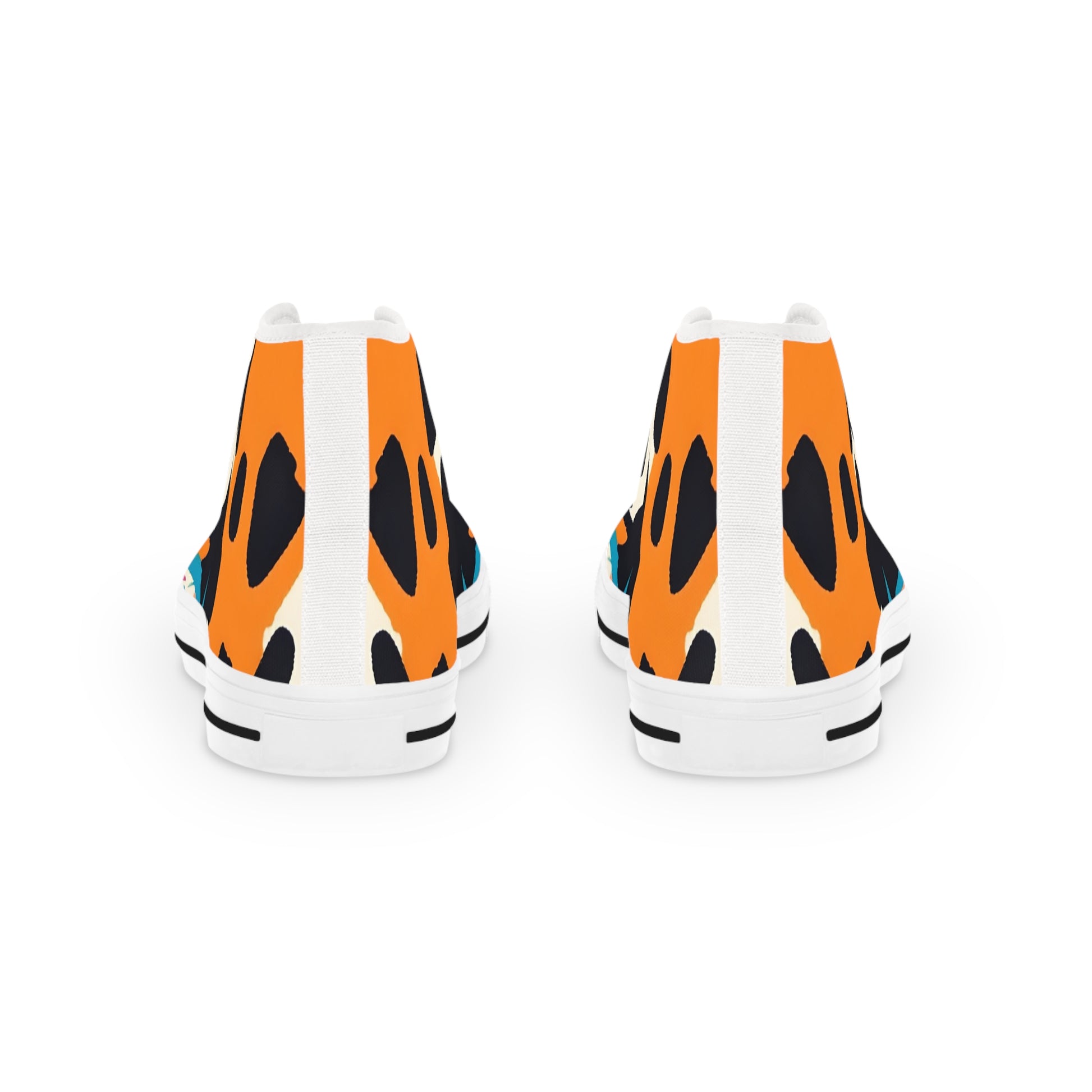 Wild Brush Strokes x Animal Print Multi-Color Men's High Top Sneakers, Artsulli - Art is Long, Life is Short, Shoes, , , , , , , 
