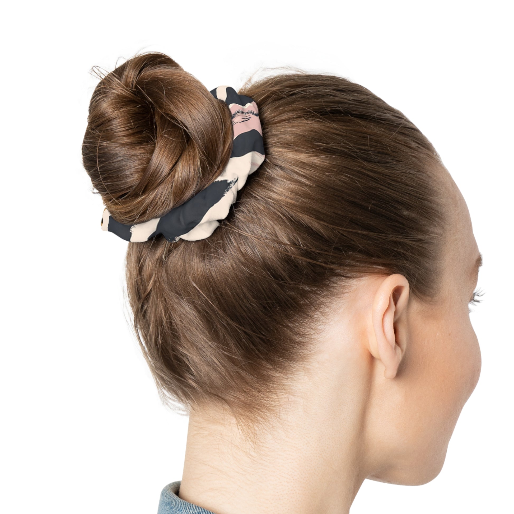 Beige Zebra Jungle Flats Scrunchie, Artsulli - Art is Long, Life is Short, Accessories, , , , , , , 