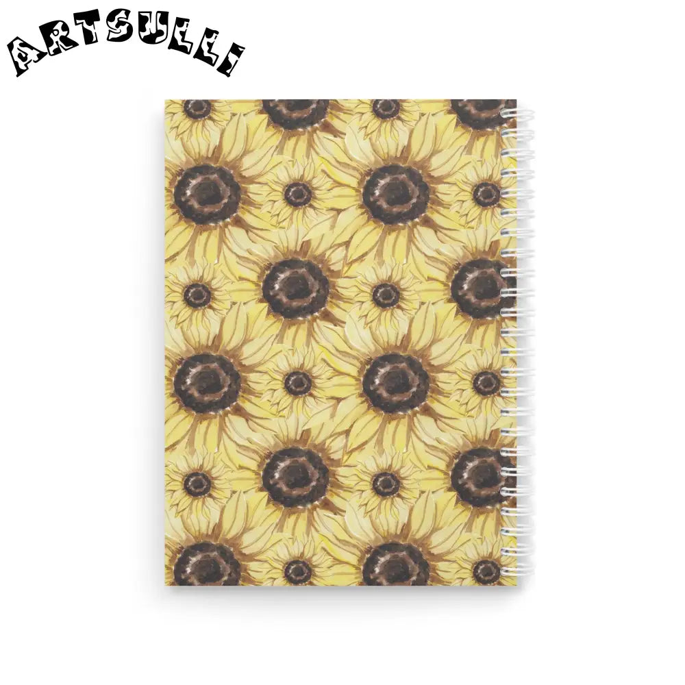 JAKKOUTTHEBXX Retro Anime Sunflower Spiral Notebook JAKKOUTTHEBXX