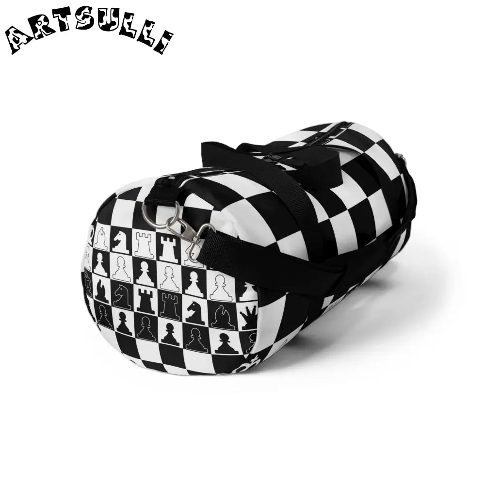 JAKKOUTTHEBXX Checkered Chess Piece Duffel Bag 2025