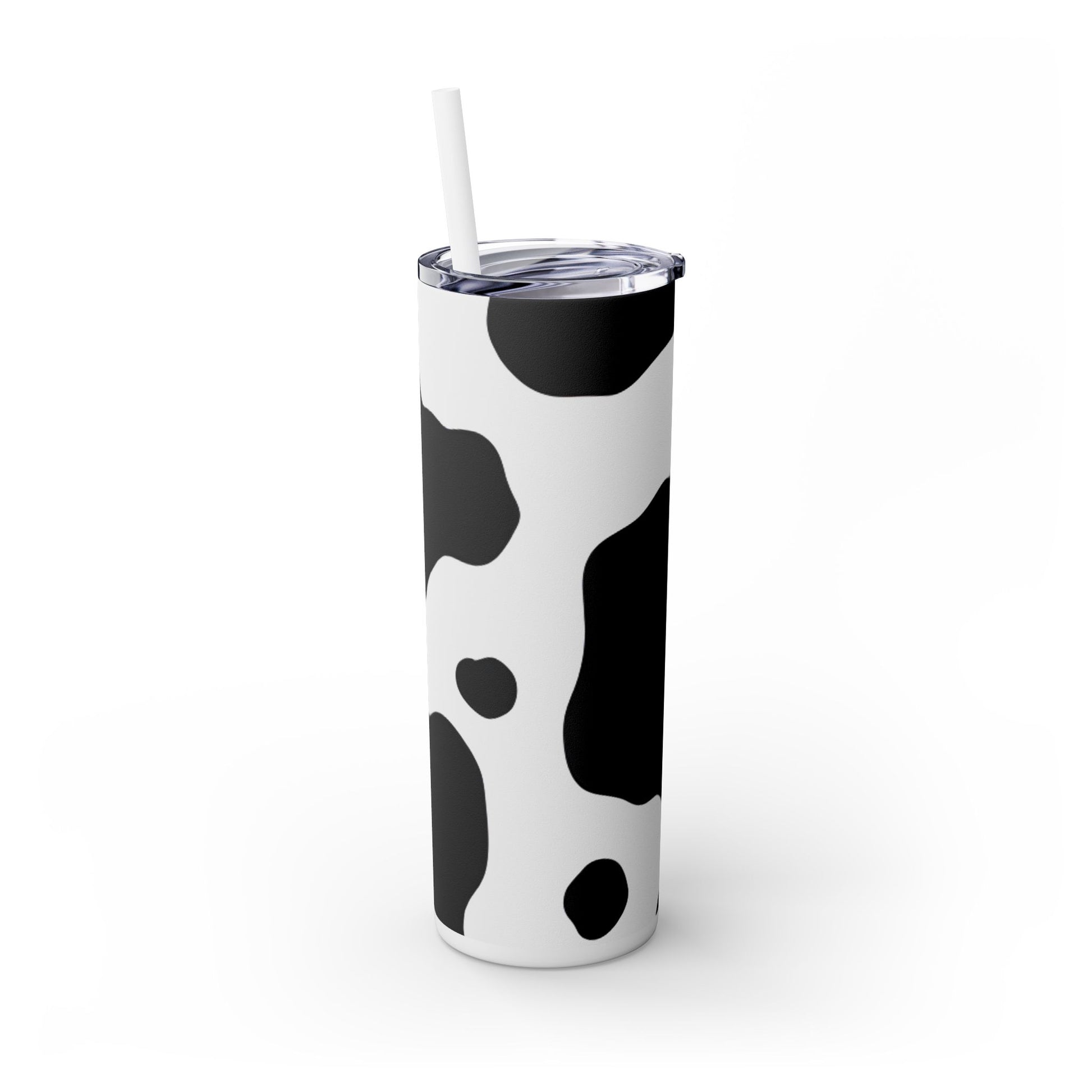 Cow Print Focus Skinny Tumbler with Straw, 20oz, Artsulli - Art is Long, Life is Short, Mug, , , , , , , 