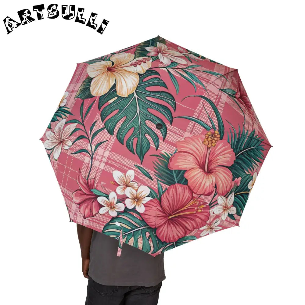 JAKKOUTTHEBXX Plaid x Floral Burgundy and Green Semi-Automatic