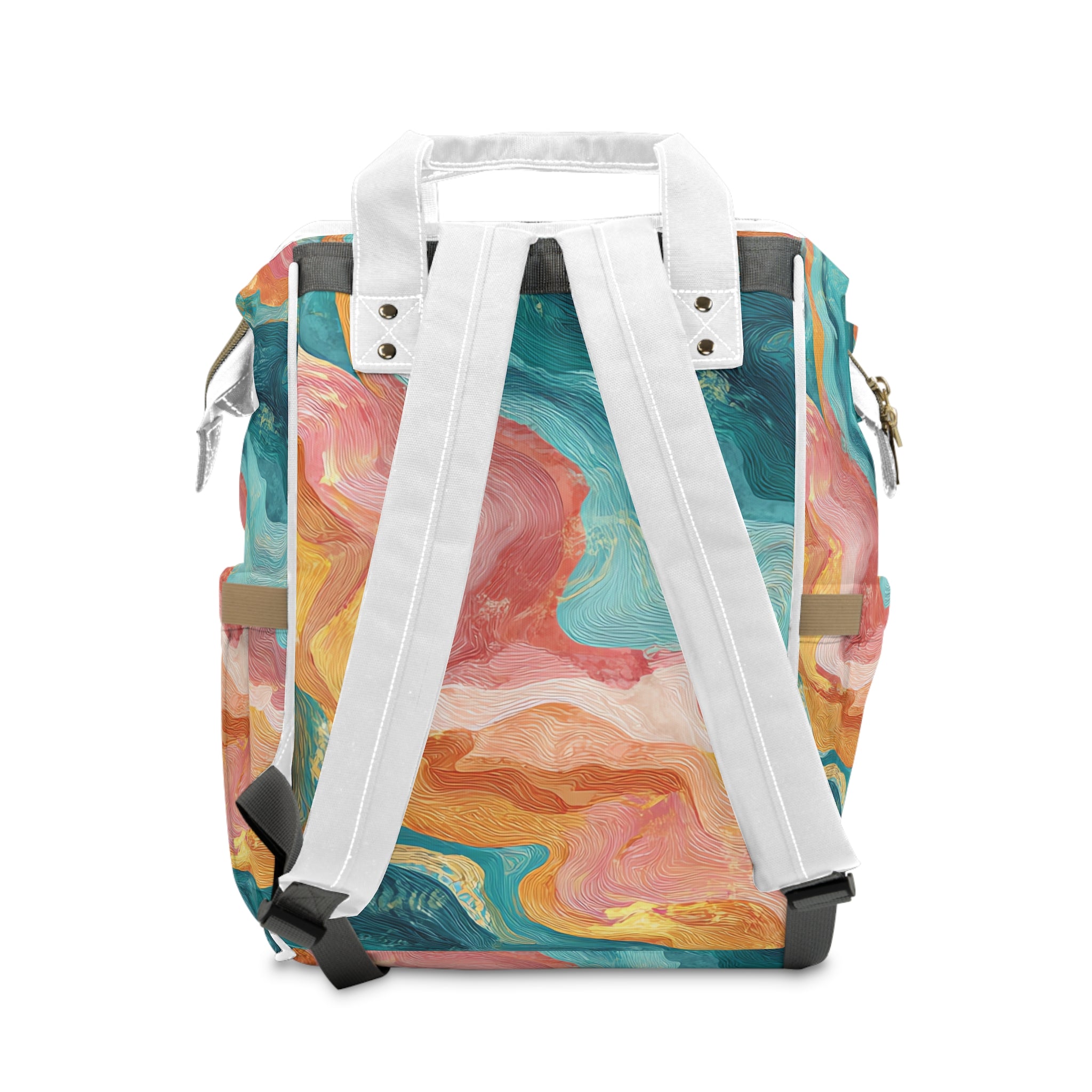 Liquid Marble Spill  Multifunctional Diaper Backpack, Artsulli - Art is Long, Life is Short, Bags, , , , , , , 