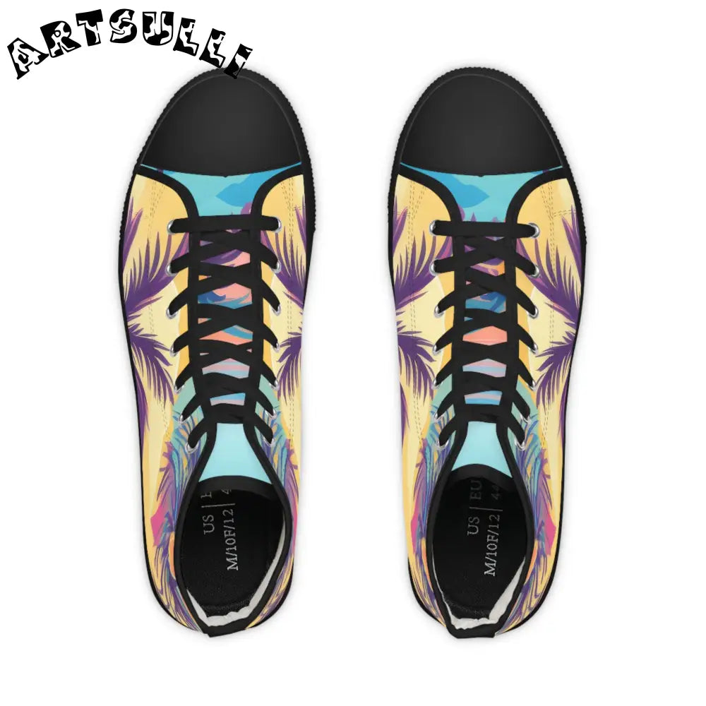 JAKKOUTTHEBXX Sunset Paradise Men’s High Top Sneakers JAKKOUTTHEBXX