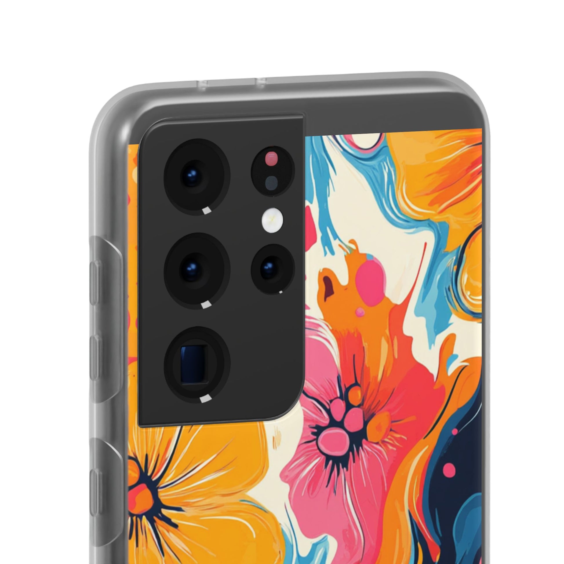 Vibrant Abstract Floral Flexi Case, Artsulli - Art is Long, Life is Short, Phone Case, , , , , , , 