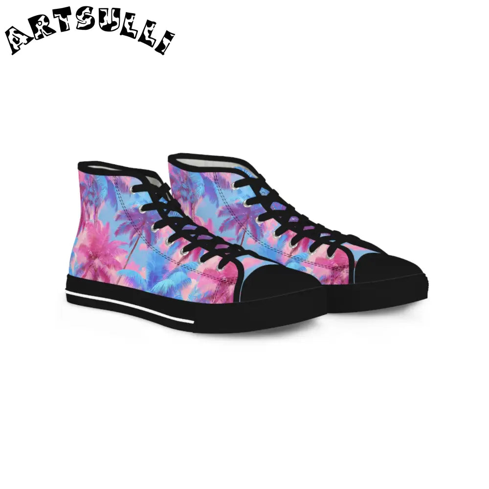JAKKOUTTHEBXX Ethereal Pastel Palms II Men’s High Top Sneakers