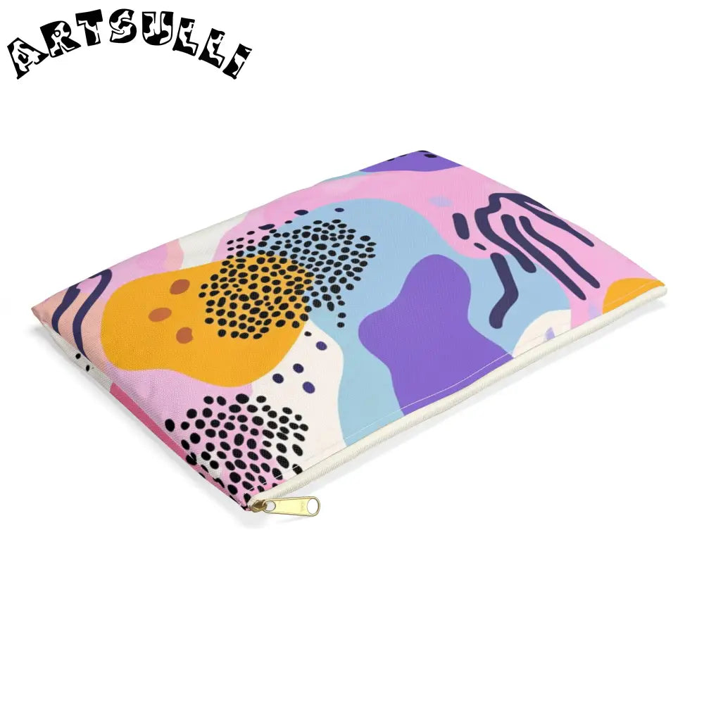JAKKOUTTHEBXX Colorful Abstract Dots and Shapes II Accessory Pouch