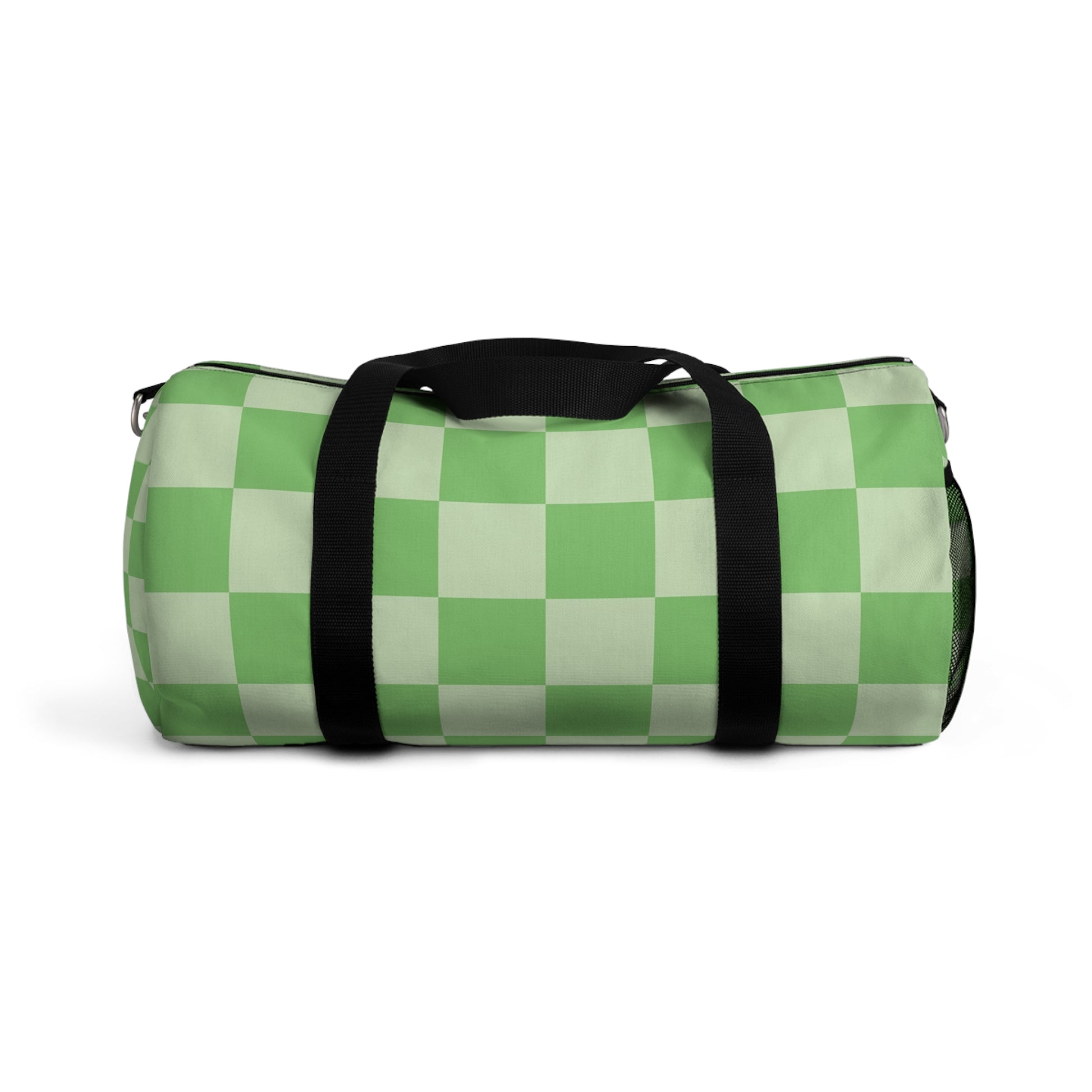 Checkerboard Green Duffel Bag, Artsulli - Art is Long, Life is Short, Bags, Size, Small, , , , , 22752672577499279294