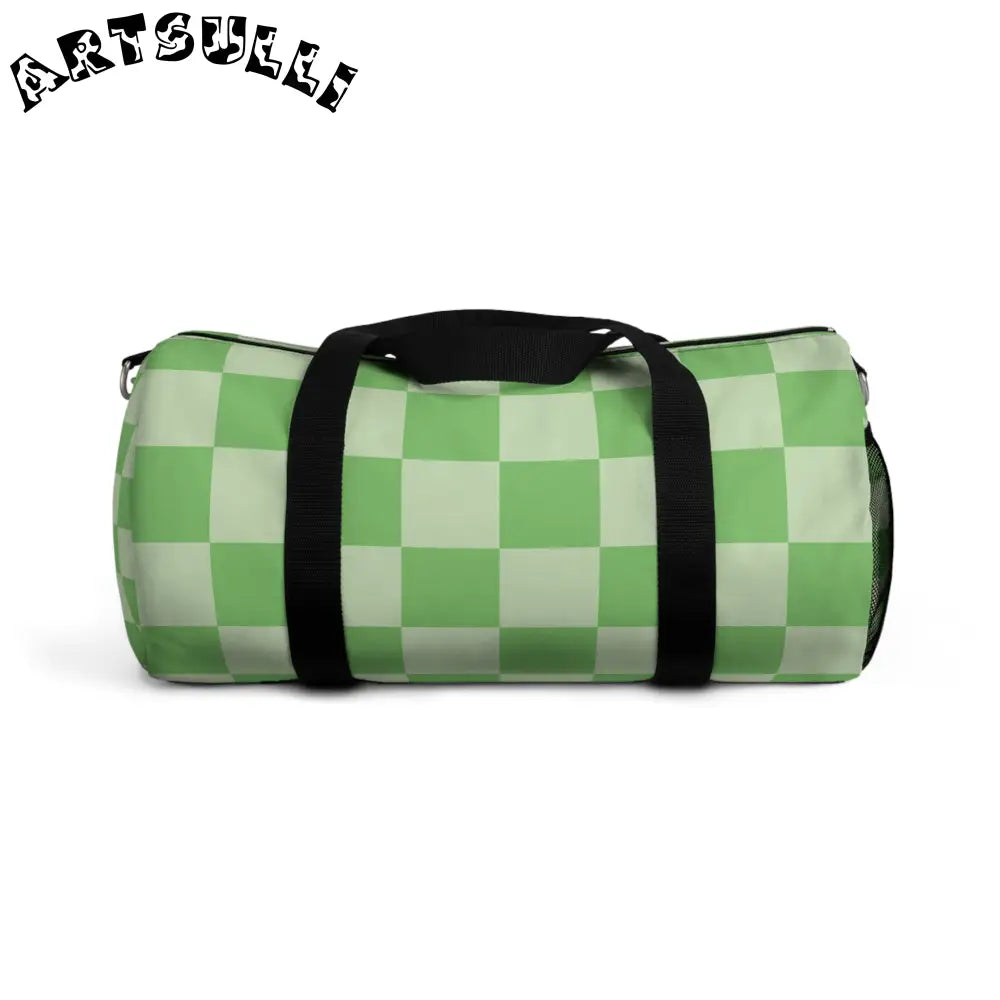 JAKKOUTTHEBXX Checkerboard Green Duffel Bag JAKKOUTTHEBXX Artsulli