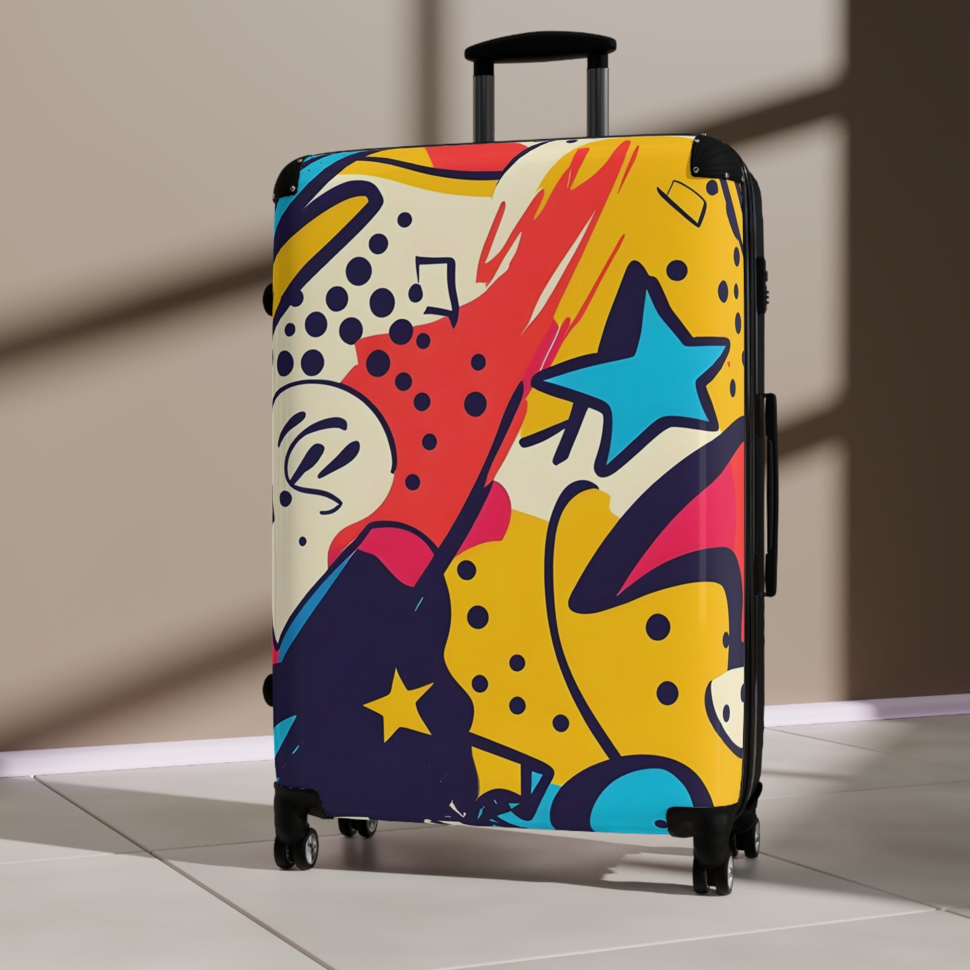 Comic x Pop Art Suitcase, Artsulli - Art is Long, Life is Short, Bags, , , , , , , 